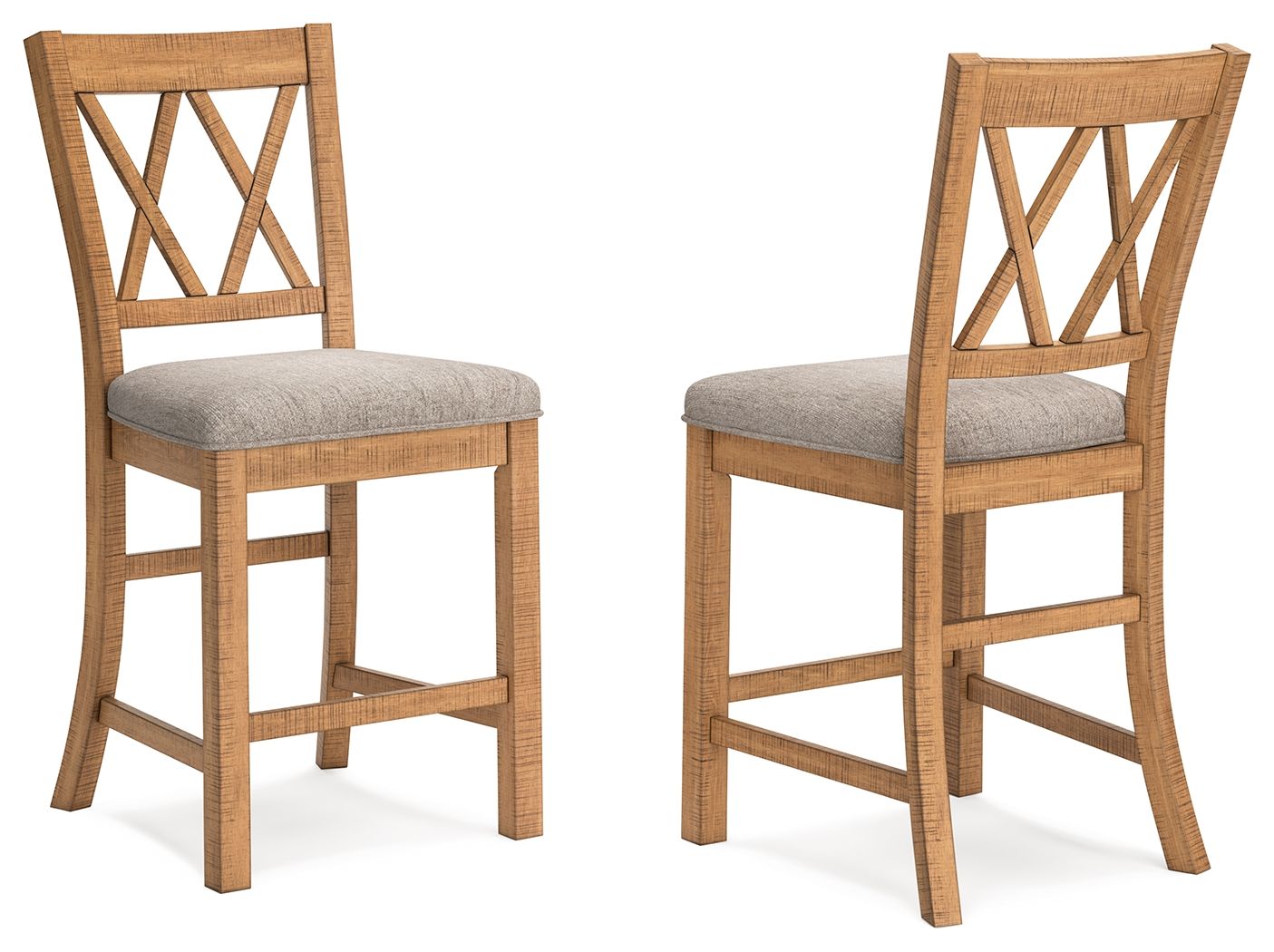 Havonplane – Upholstered Barstool (Set of 2) – Brown