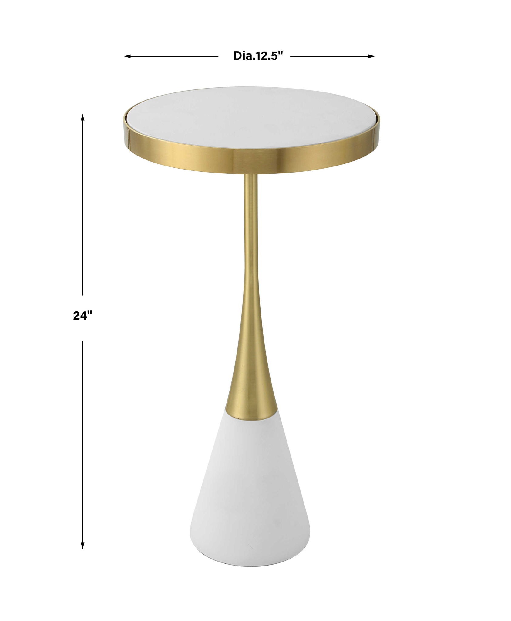 Apex - White Concrete Accent Table - Image 3