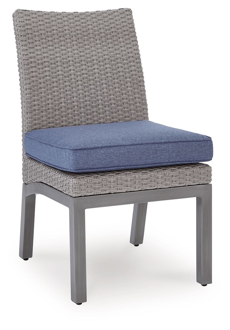 Half Moon Beach - Side Chair With Cushion (Set of 2) - Blue / Gray - Image 3
