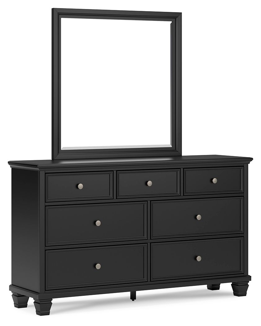 Lanolee - Dresser And Mirror - Black - Image 1