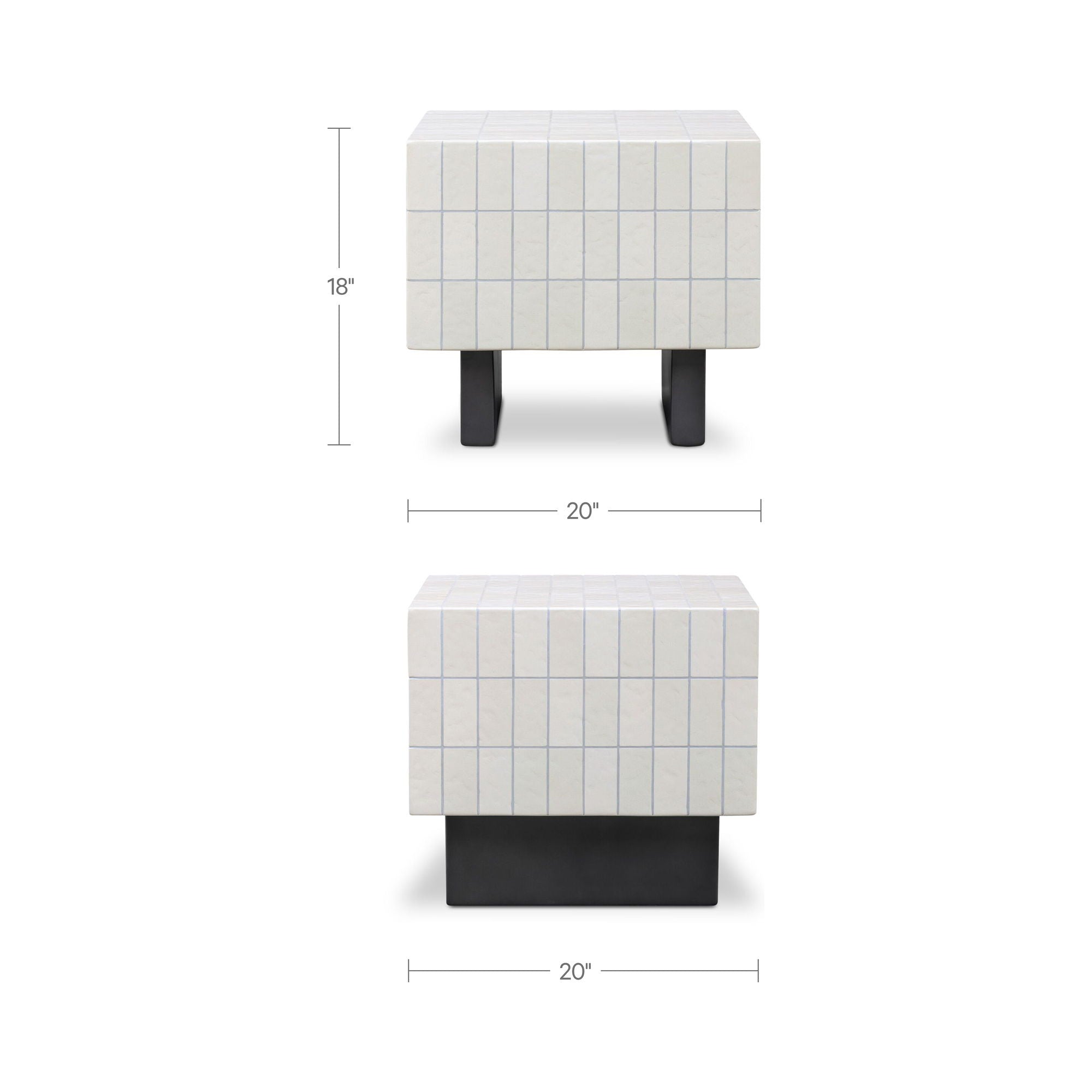 Farren - Outdoor Side Table - Cream - Image 2