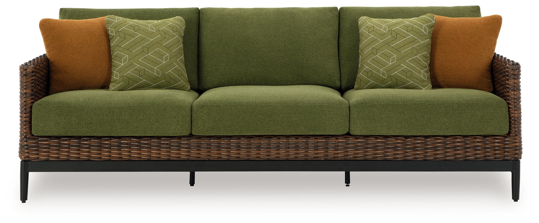 Horizon Hall - Sofa With Cushion - Brown / Green - Image 3