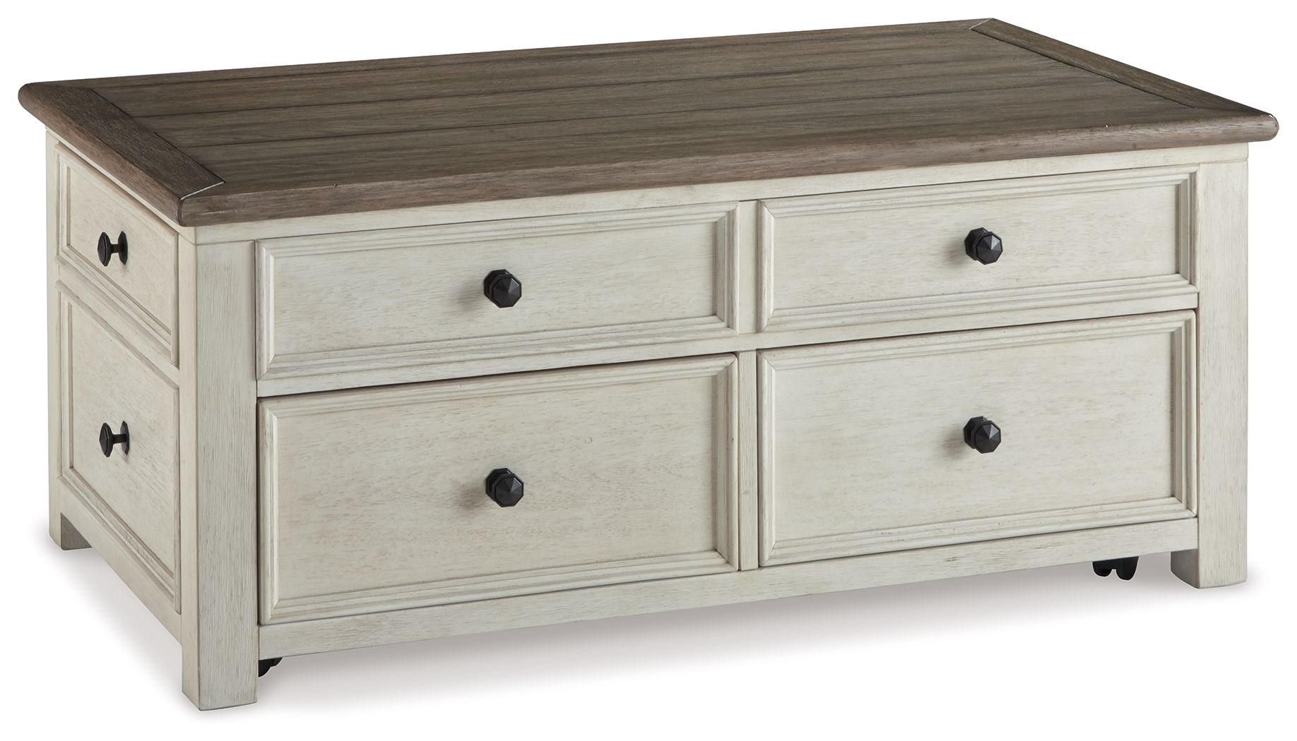 Bolanburg – Lift Top Cocktail Table – White / Brown / Beige