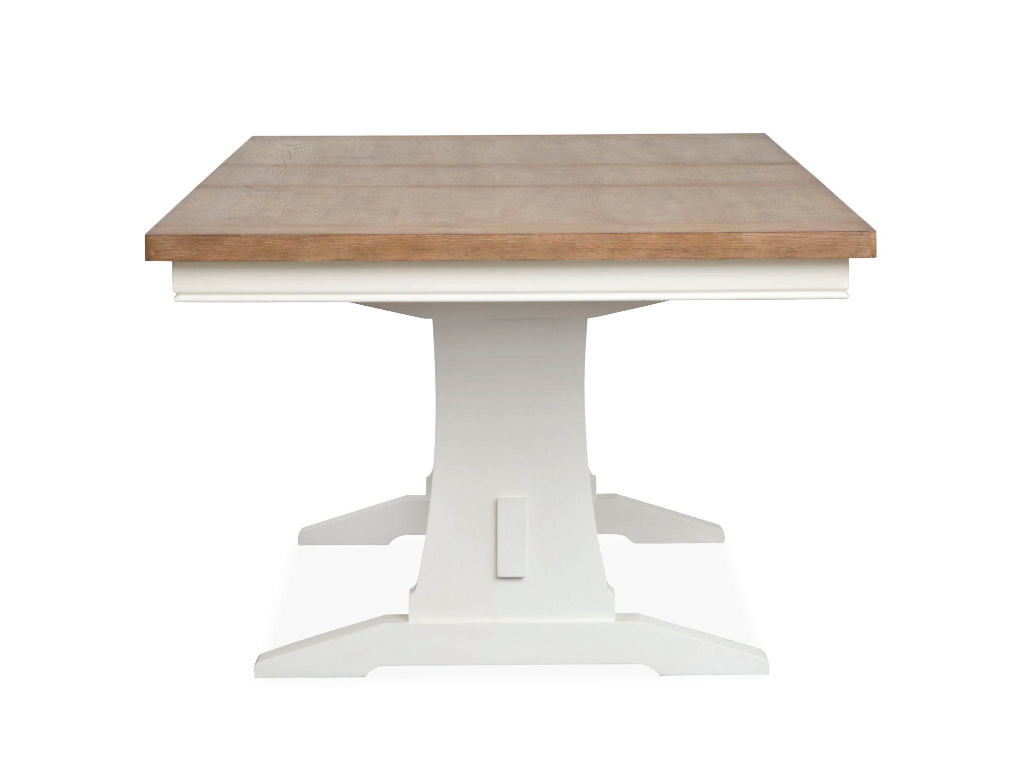 Kingston - Extendable Trestle Dining Table - Whisper White And Cerused Nutmeg - Image 2