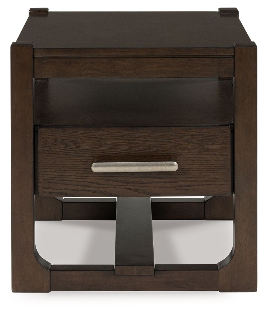 Breckington - Square End Table - Dark Brown - Image 2