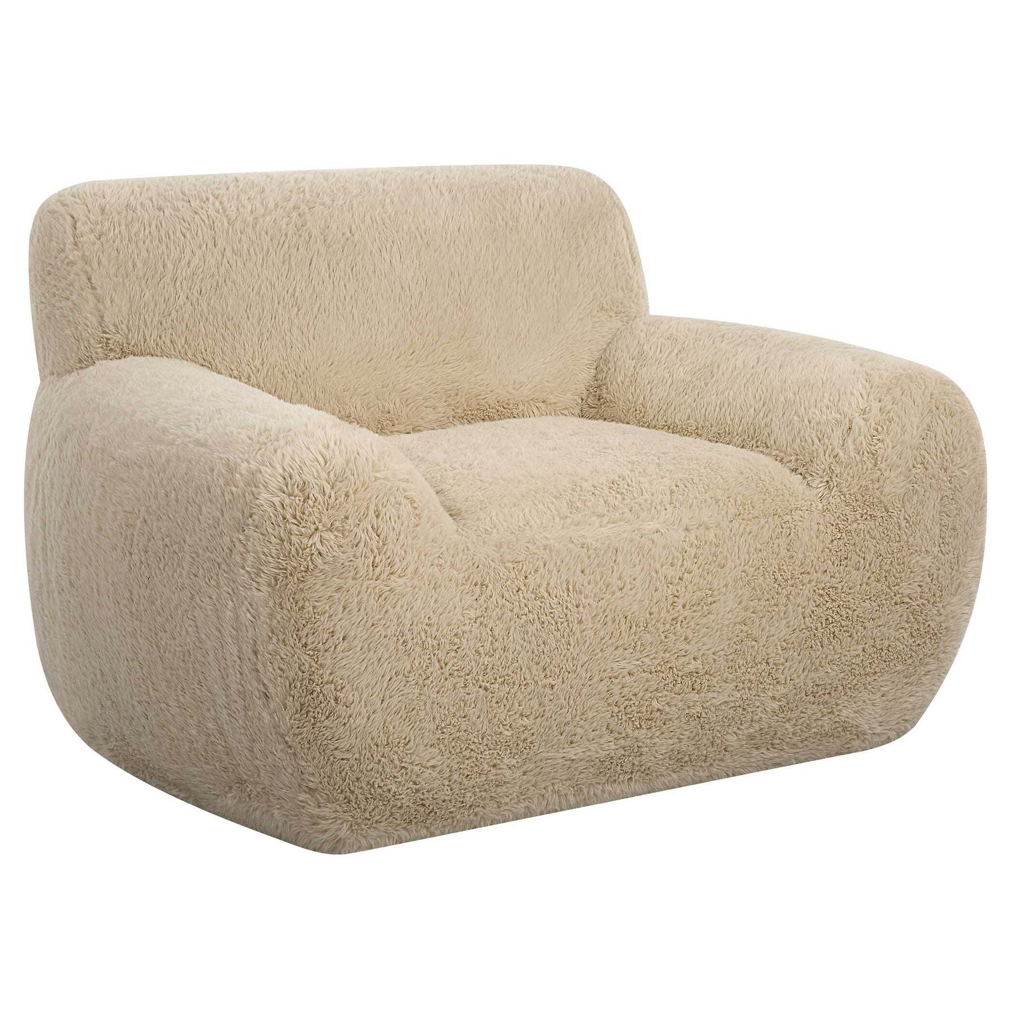 Abide - Sheepskin Accent Chair - Beige - Image 2