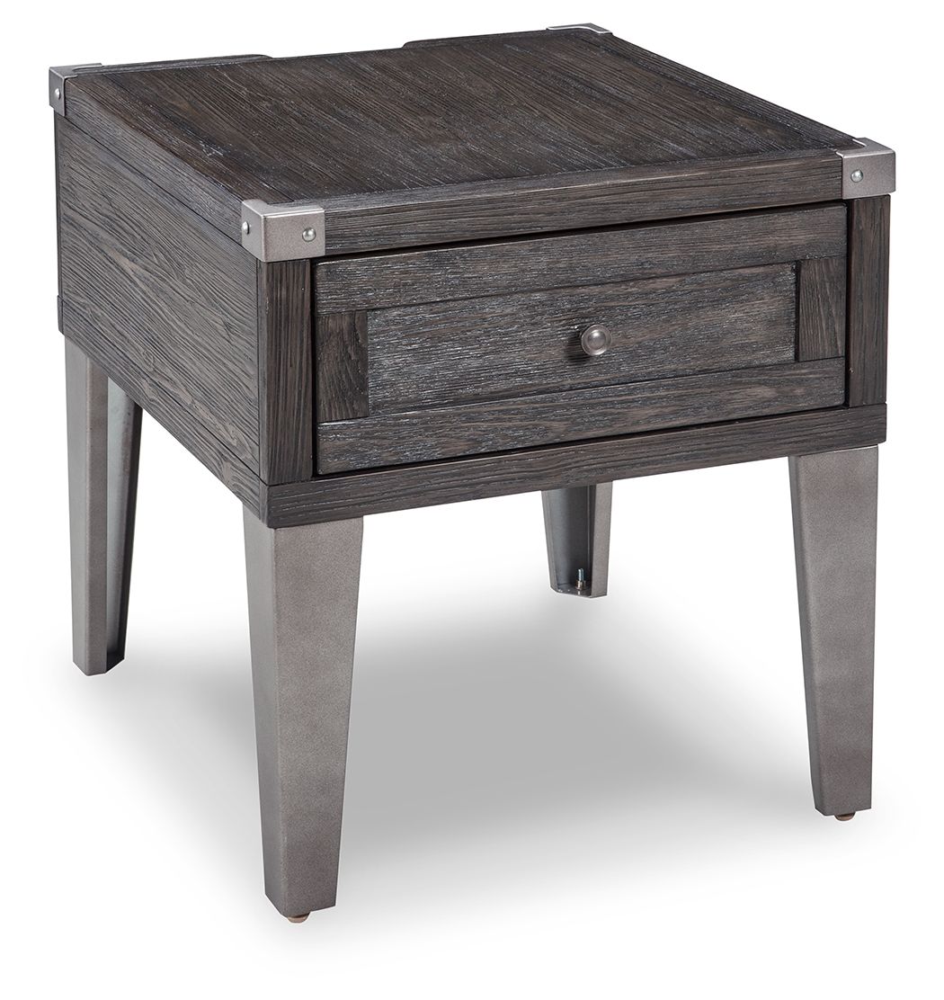Todoe - Rectangular End Table - Dark Gray - Image 1