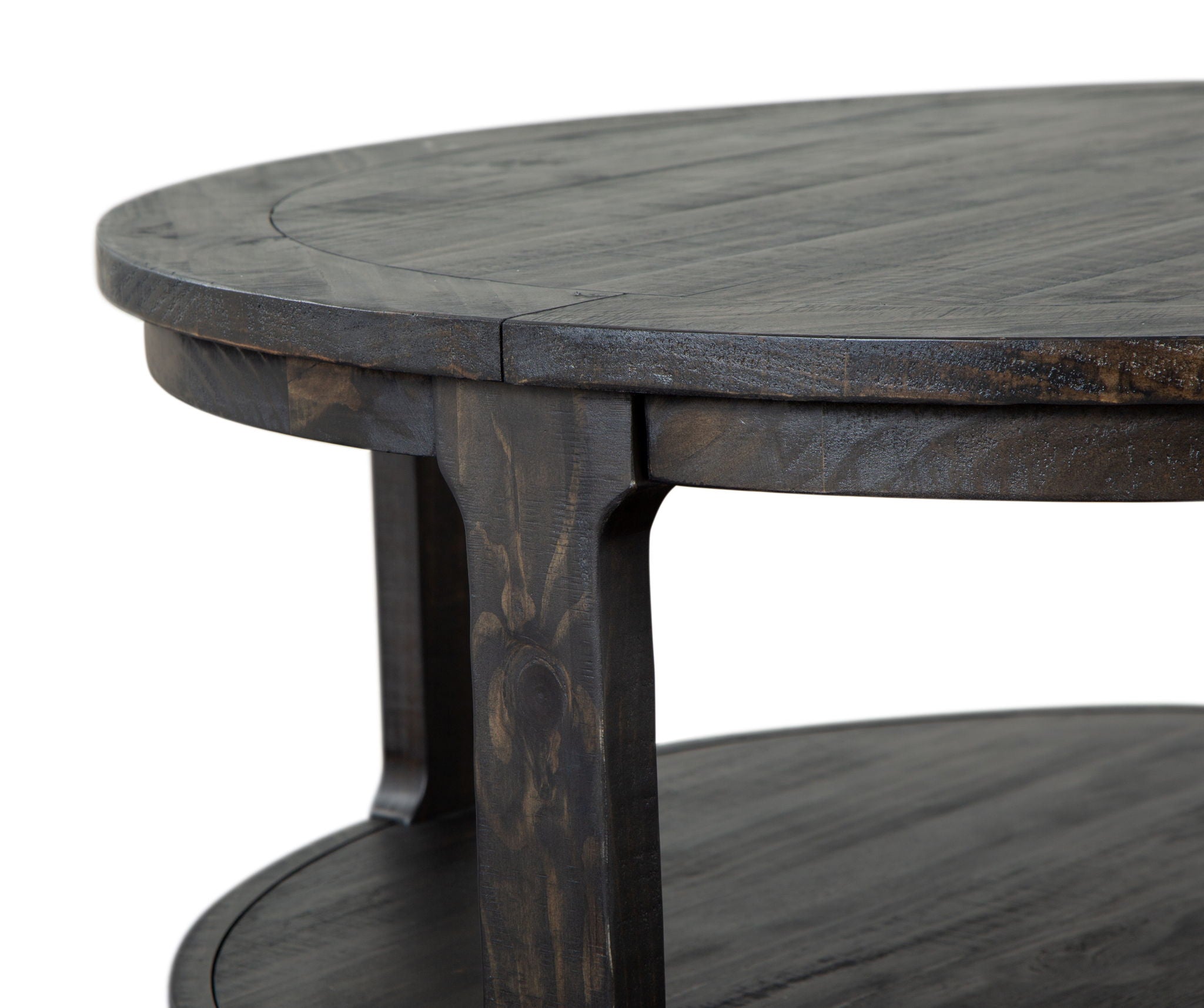 Boswell - Round Cocktail Table (With Casters) - Peppercorn - Image 2