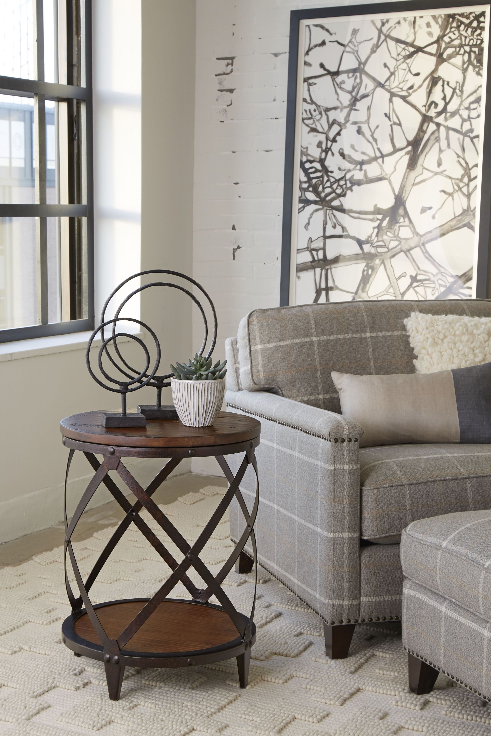 Pinebrook - Round Accent Table - Distressed Natural Pine - Image 2
