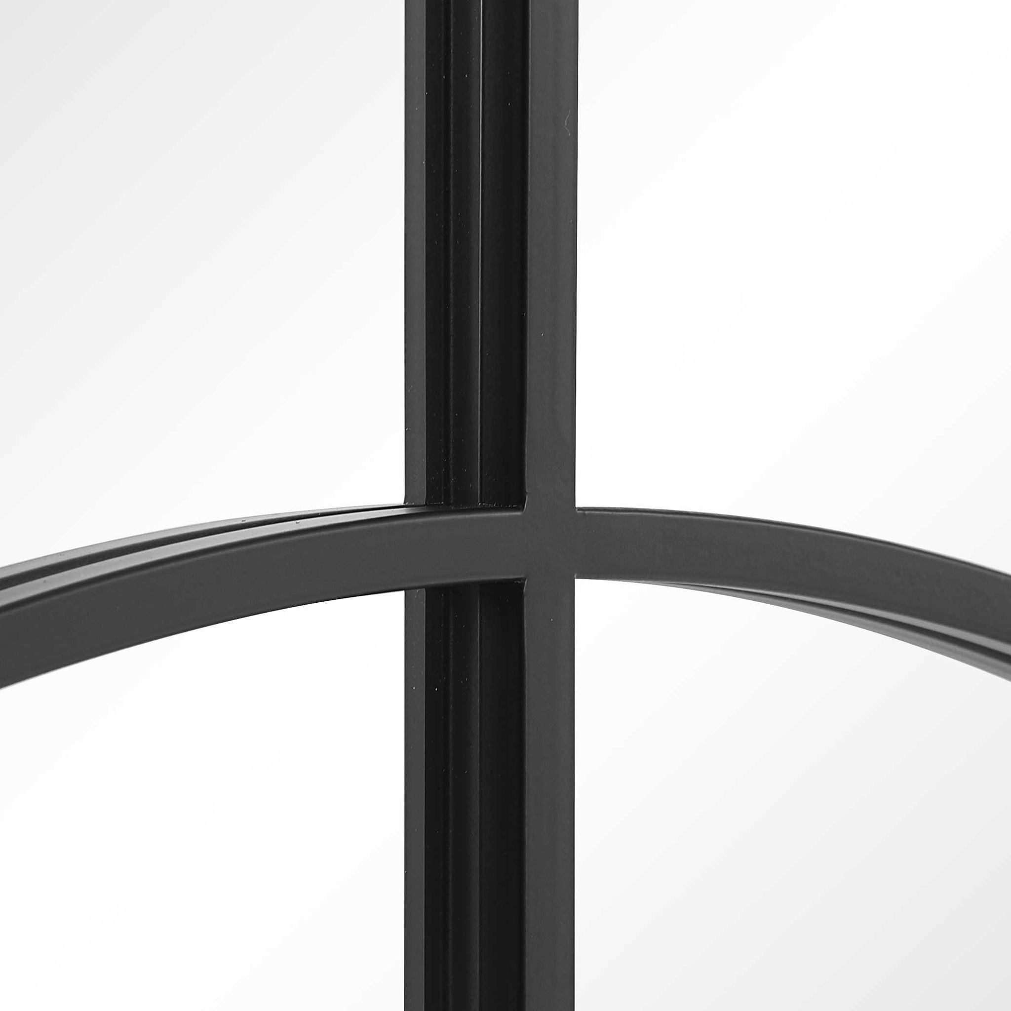 Rousseau - Iron Window Arch Mirror - Black - Image 2