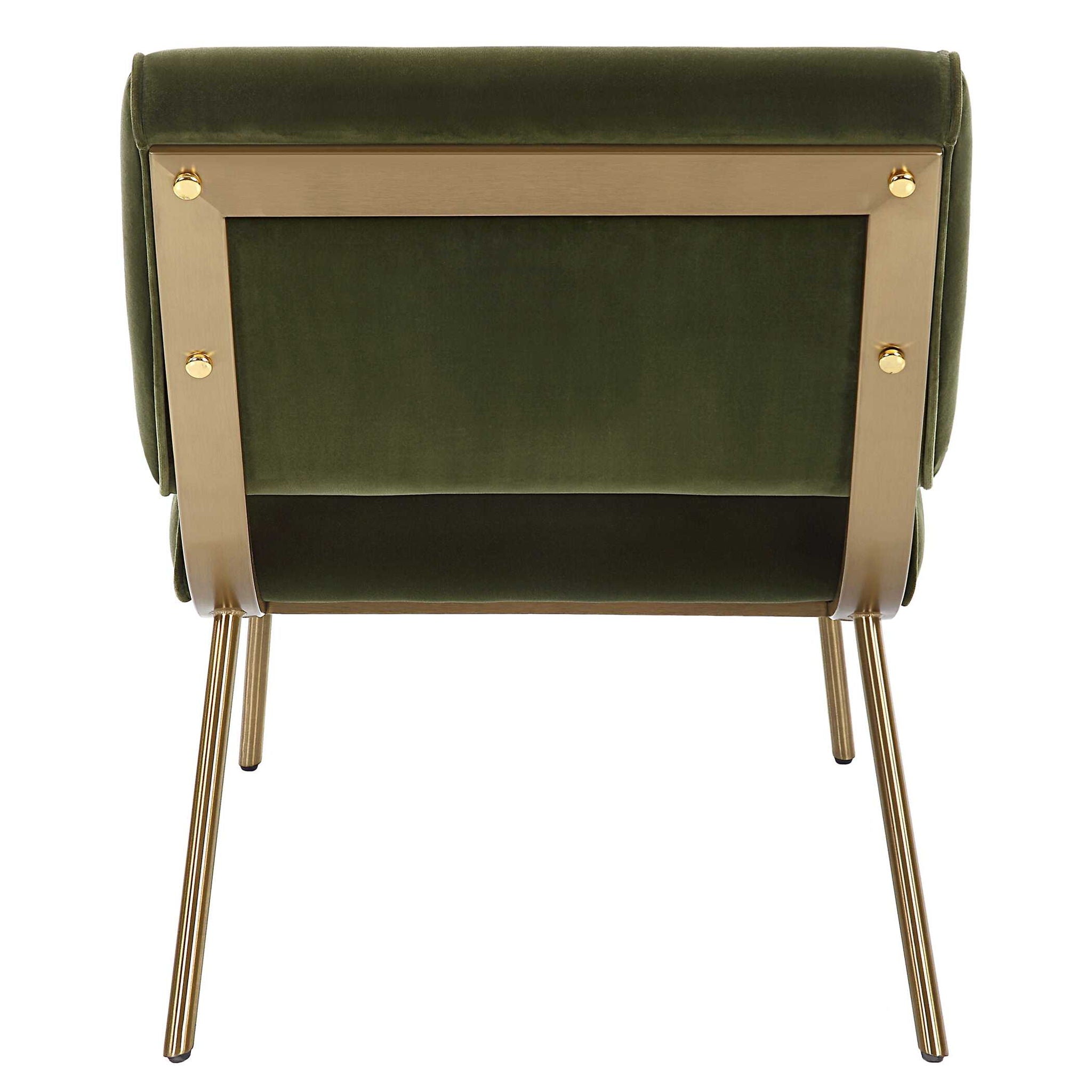 Knoll - Mid-Century Accent Chair - Green - Image 2
