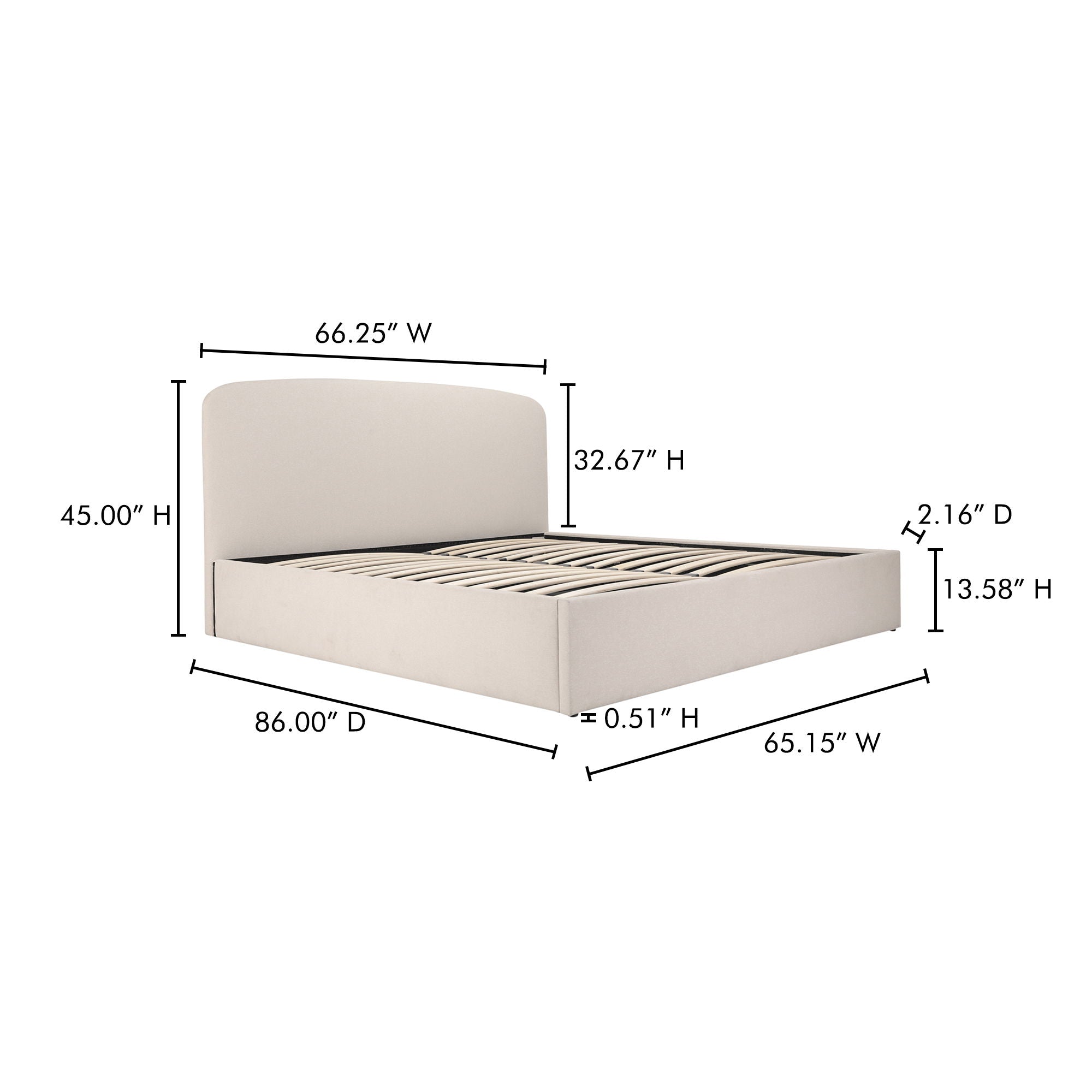 Joan - Queen Storage Bed - Cream - Image 2