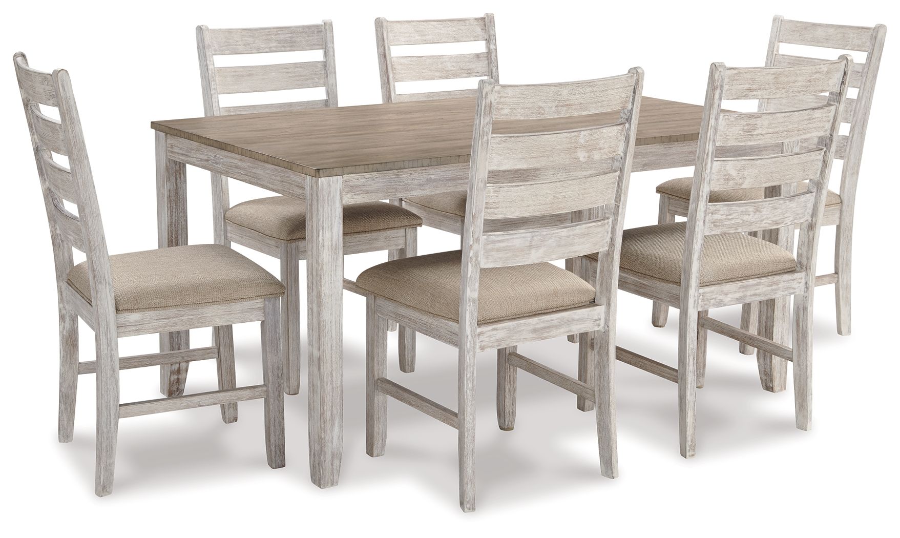 Skempton – Dining Room Table Set (Set of 7) – White