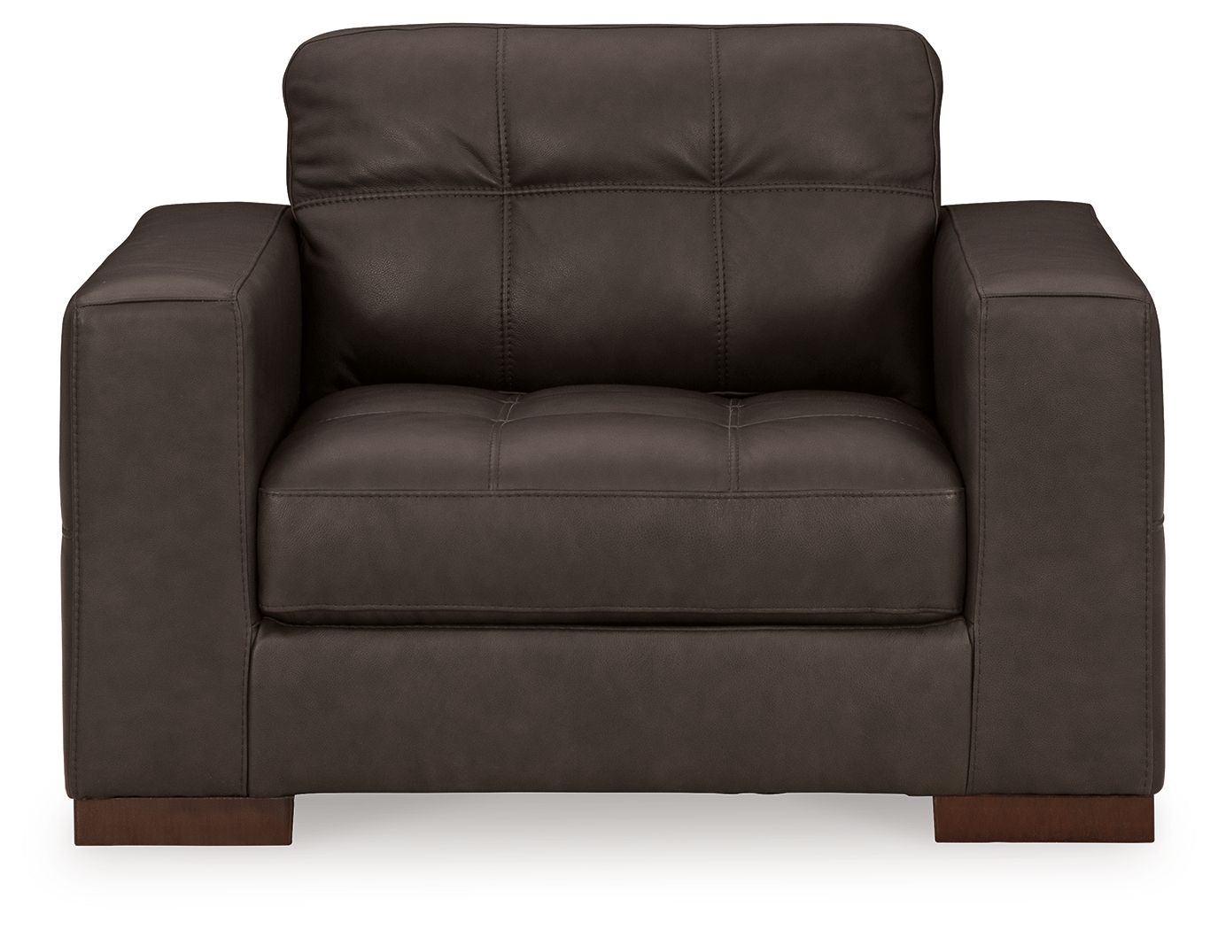 Luigi - Chair And A Half - Leather Match - Thunder - Image 3