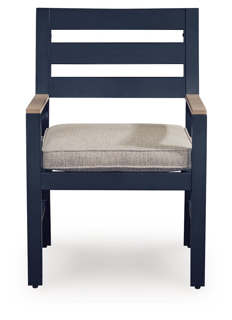East Beach - Arm Chair With Cushion (Set of 2) - Blue - Image 2