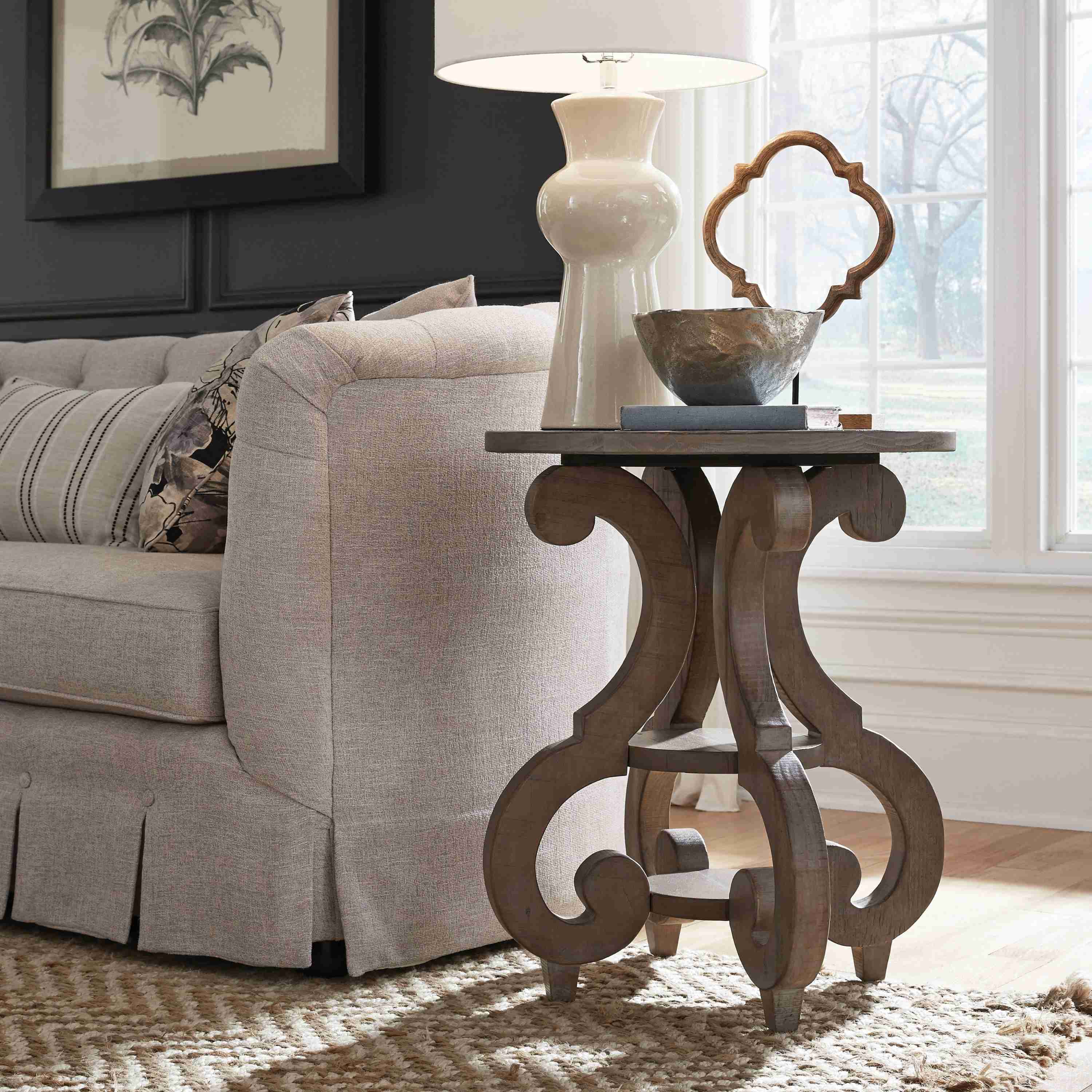 Tinley Park - Round Accent End Table - Dove Tail Gray - Image 2