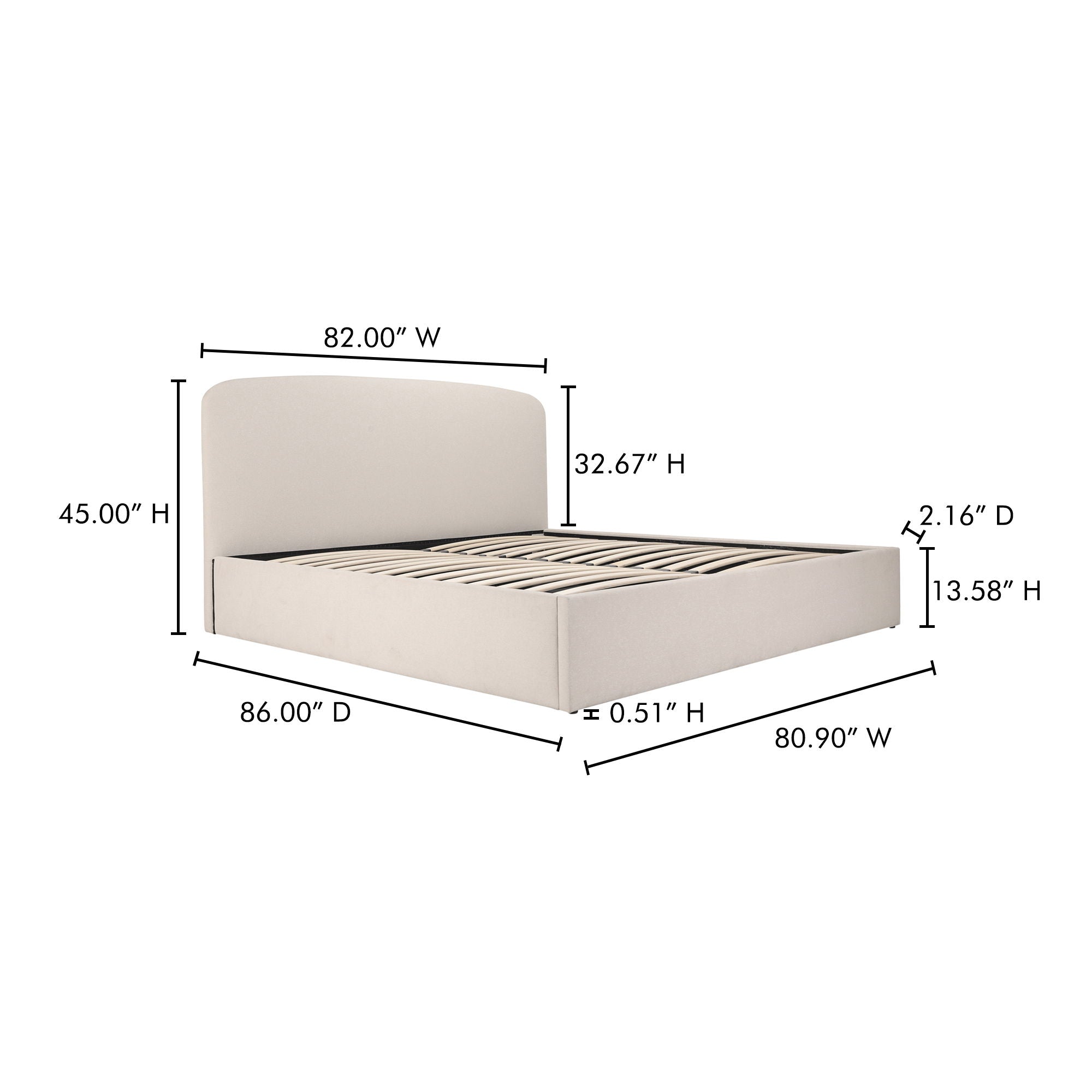 Joan - King Storage Bed - Cream - Image 3