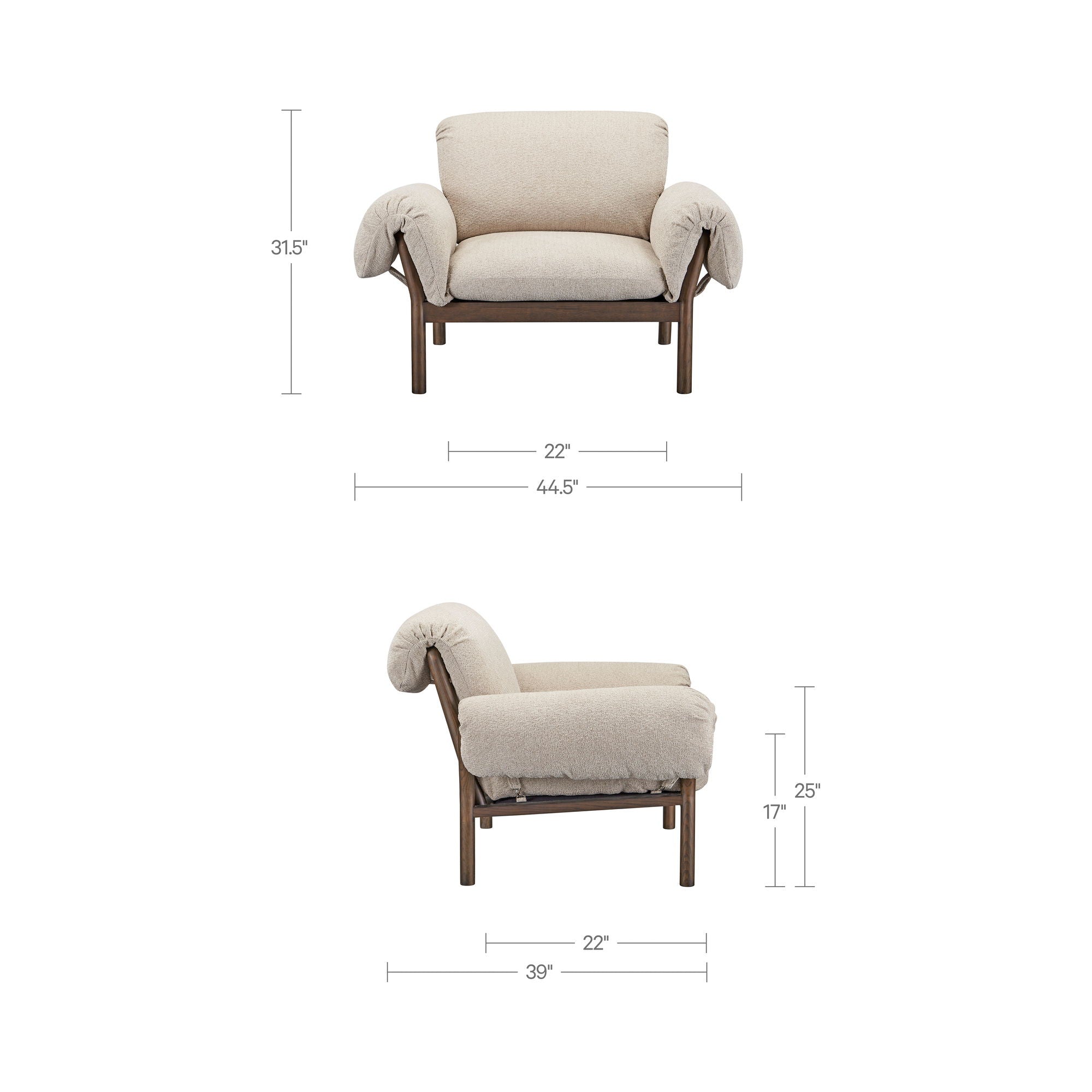Cardero - Lounge Chair - Beige - Image 3