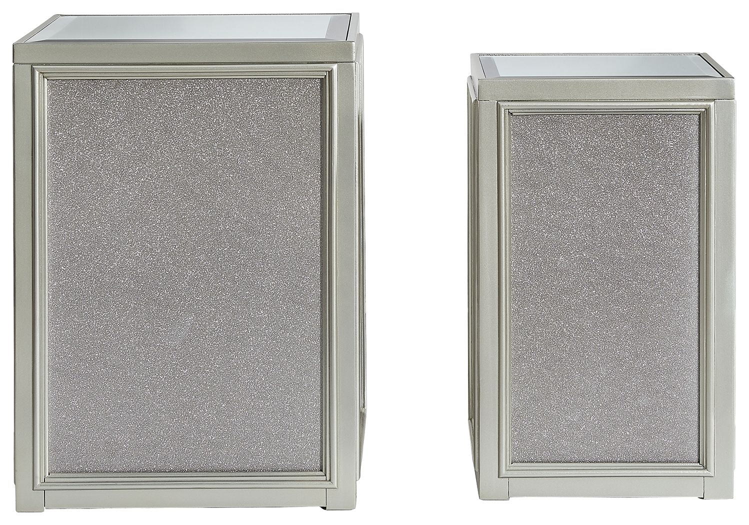 Traleena - Nesting End Tables (Set of 2) - Silver Finish - Image 2