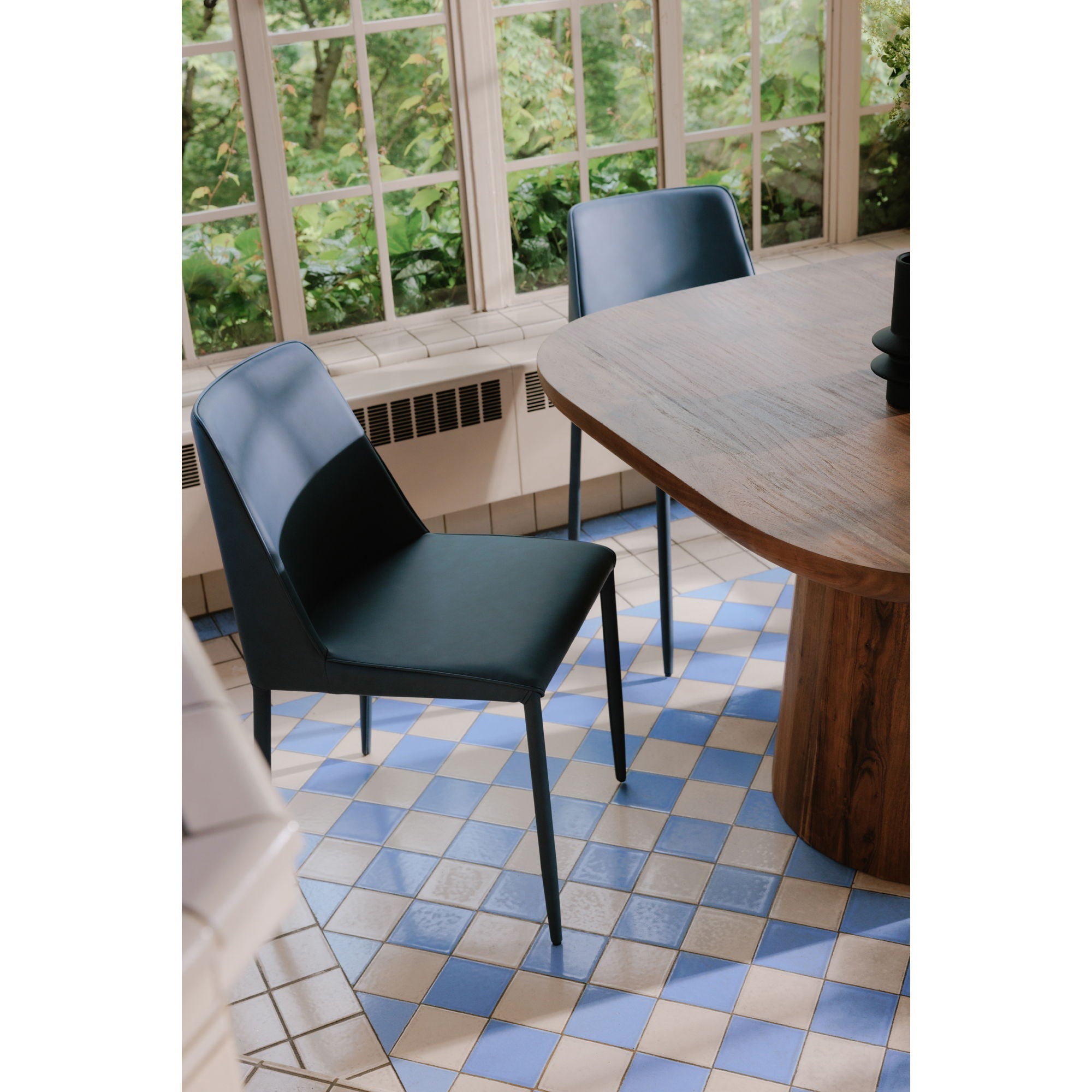 Nora - Vegan Leather Dining Chair (Set of 2) - Ocean Cavern Gray - Image 3