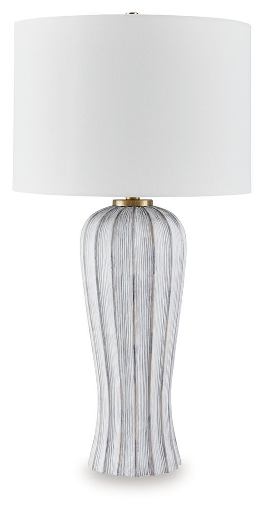 Lanwell - Poly Table Lamp - Antique Gray - Image 1