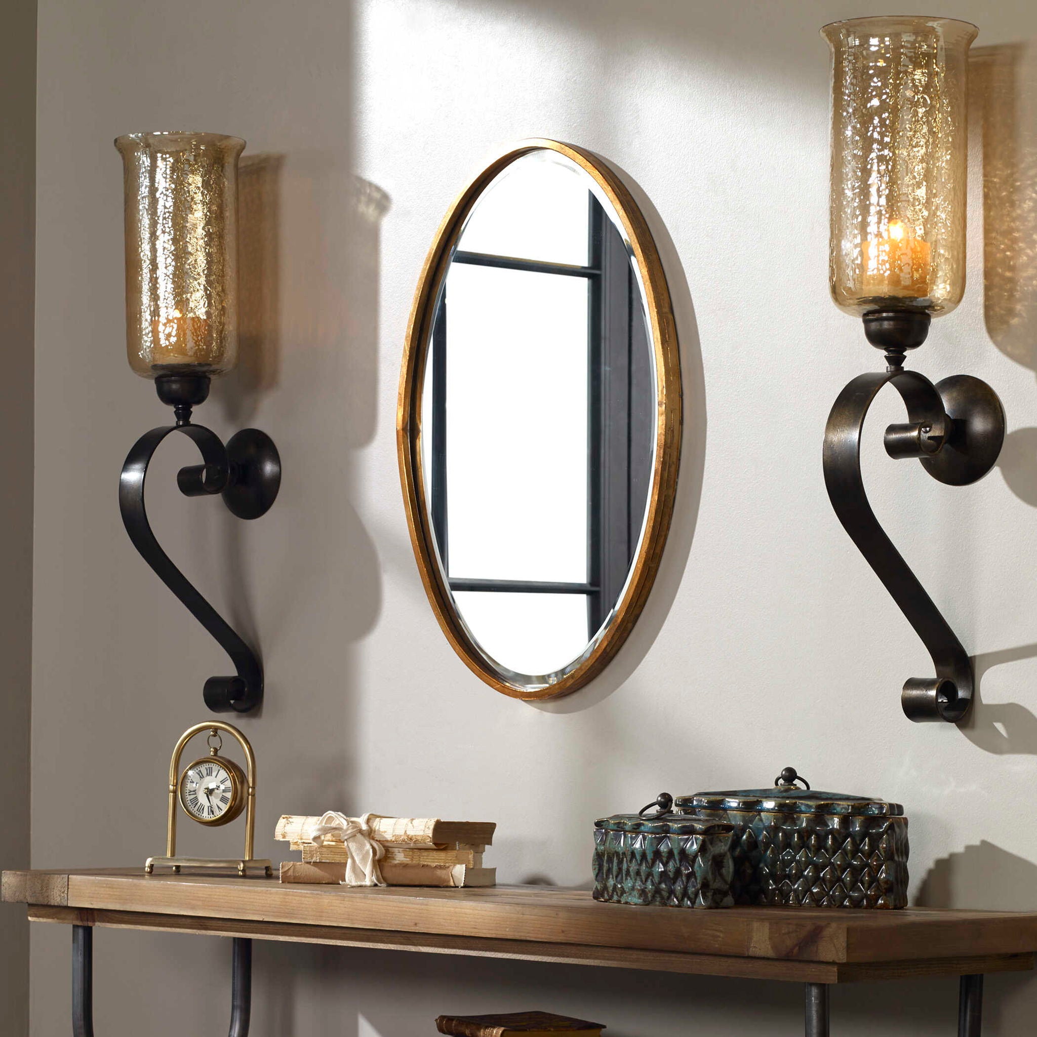 Herleva - Oval Mirror - Gold - Image 3
