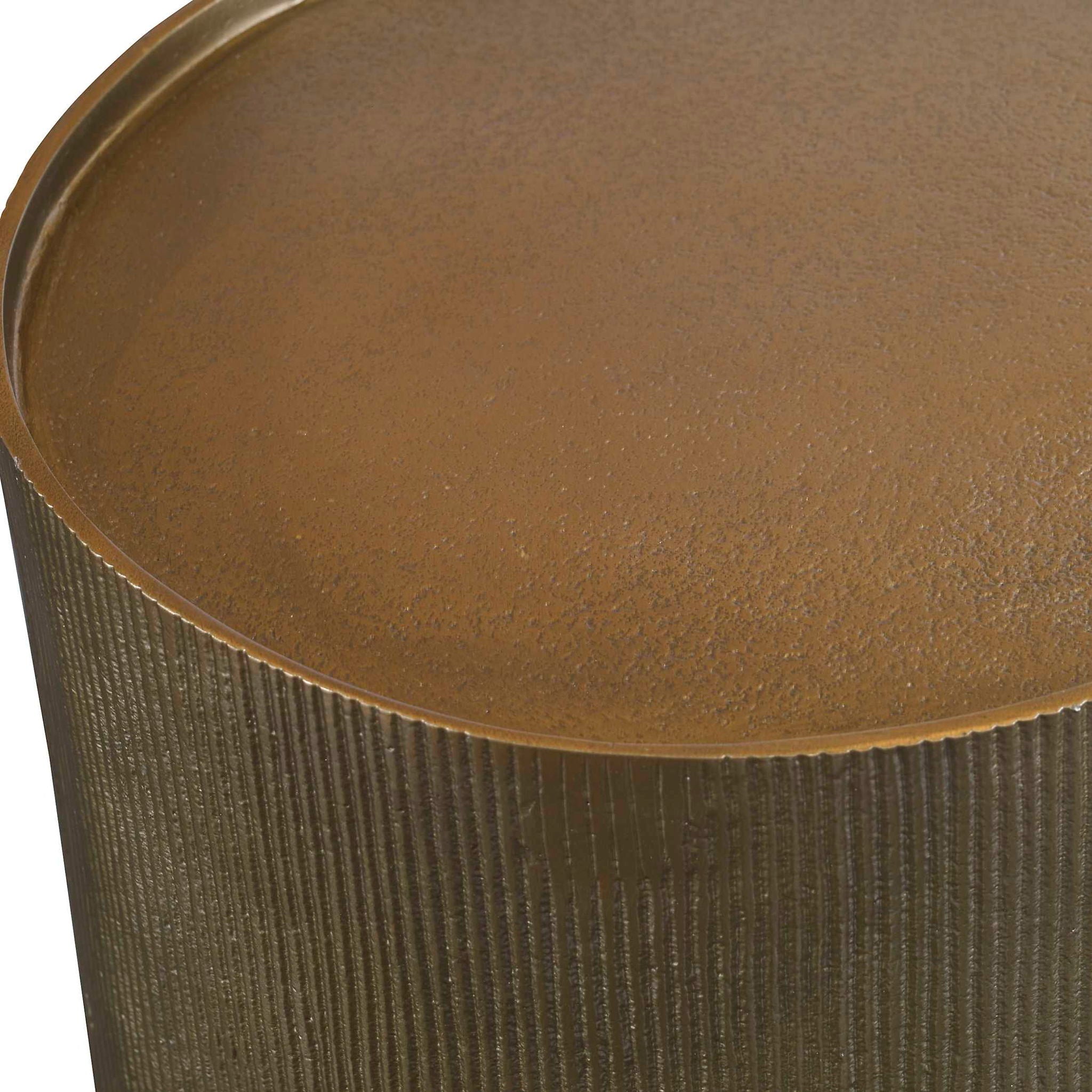 Adrina - Drum Accent Table - Gold - Image 2