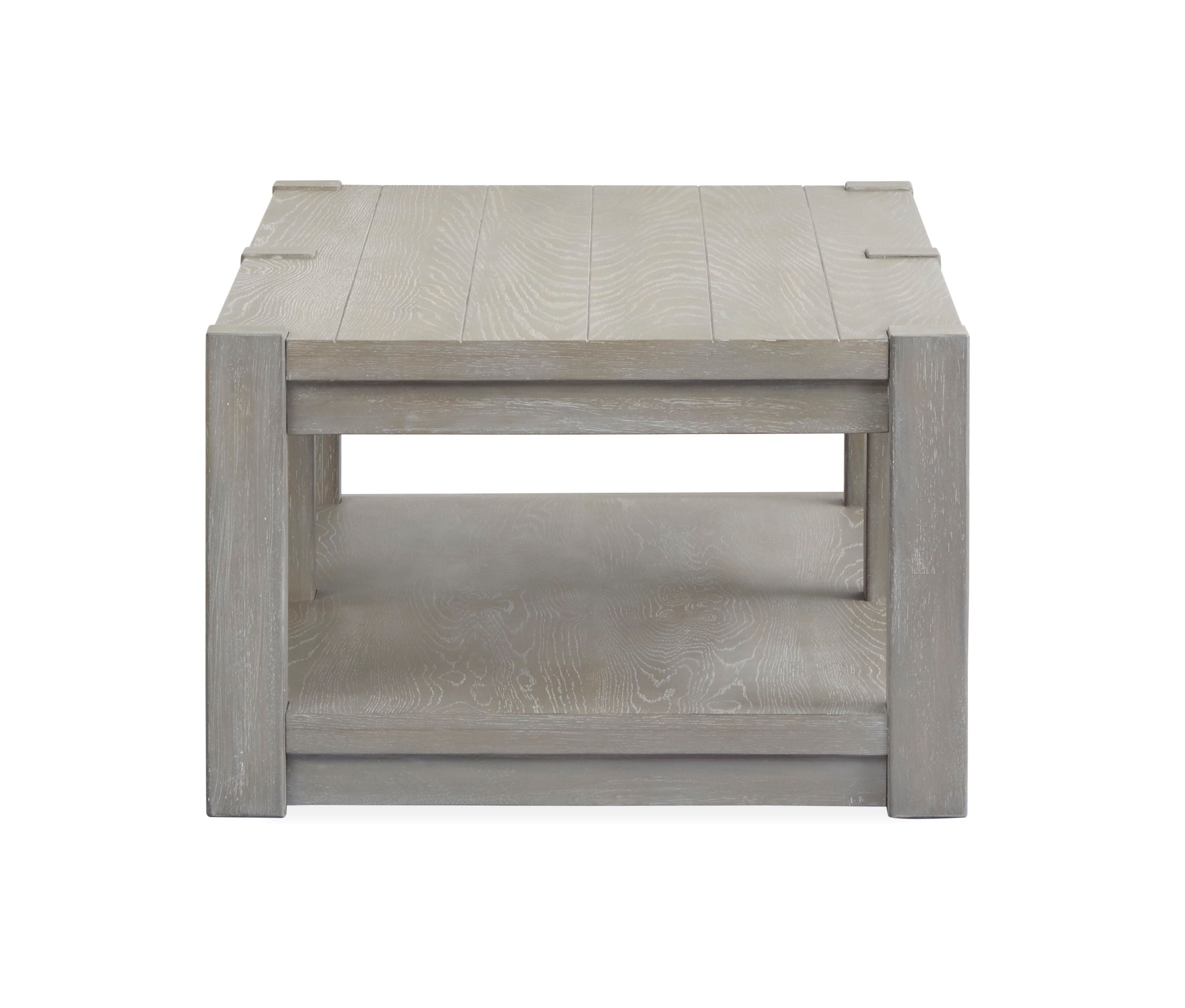 Burgess - Rectangular Shelf Cocktail Table With Casters - Calico Gray - Image 2
