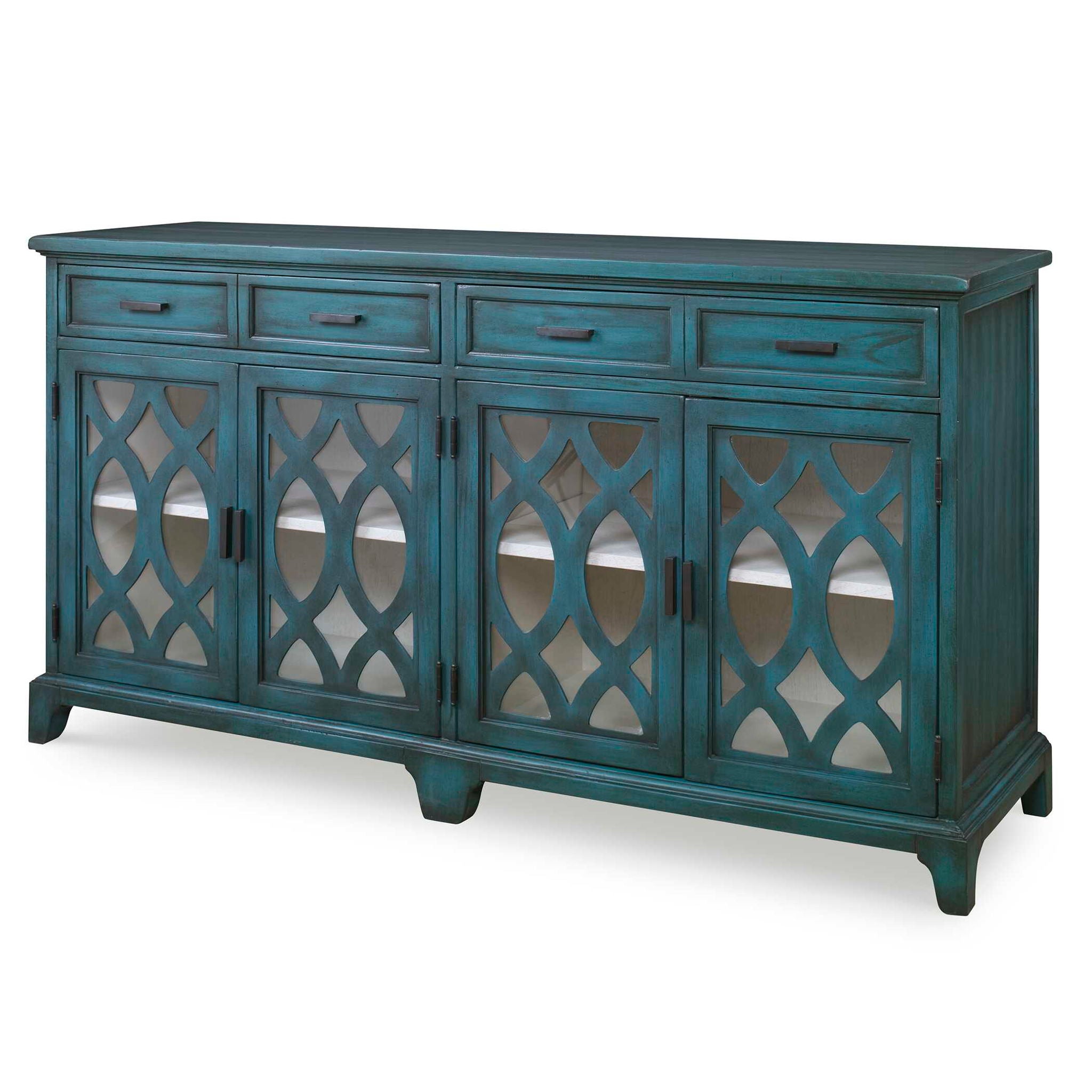 Oksana - Wooden Credenza - Green - Image 3