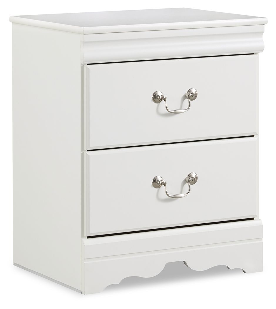 Anarasia – Two Drawer Night Stand – White