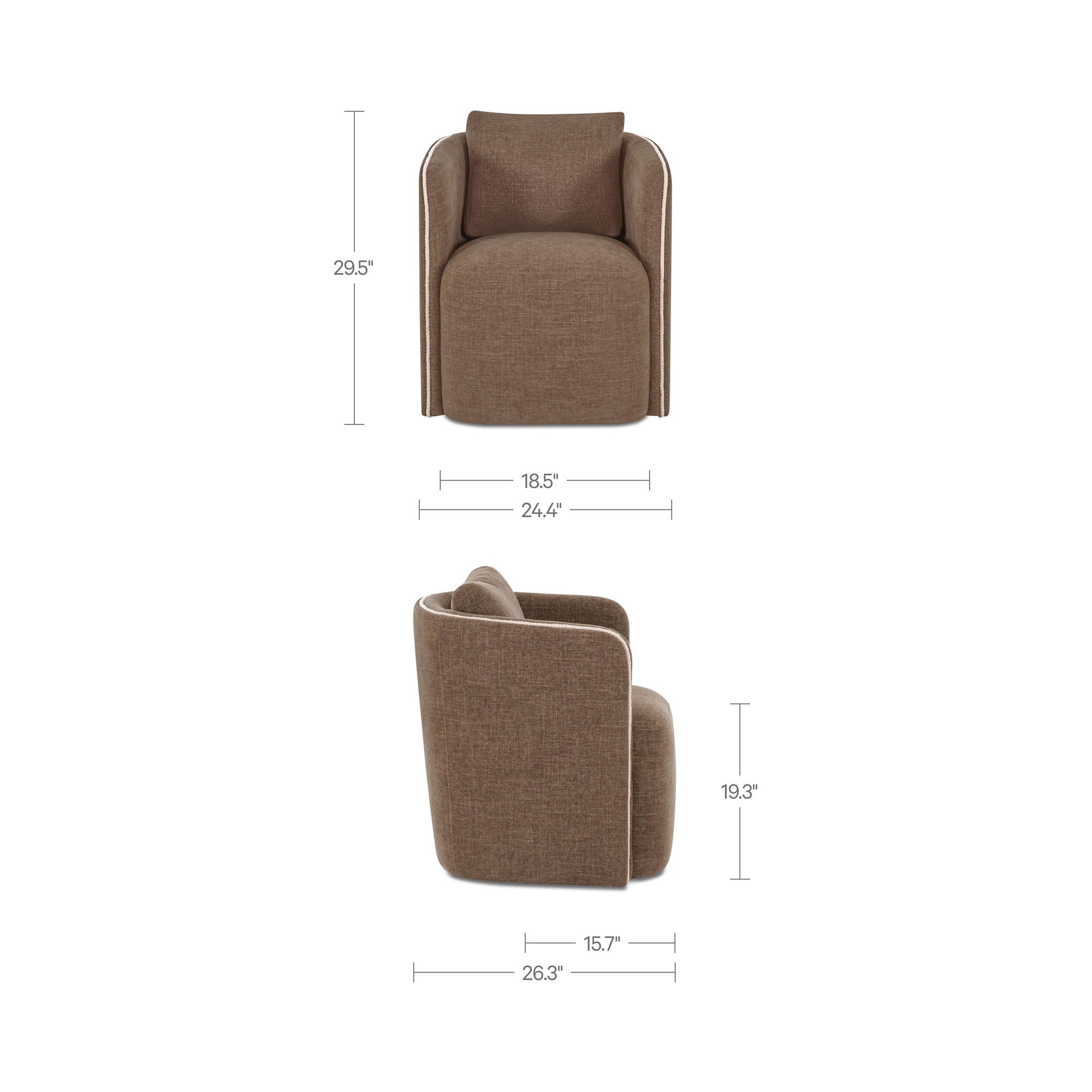 Cecil - Dining Chair - Dark Brown - Image 2