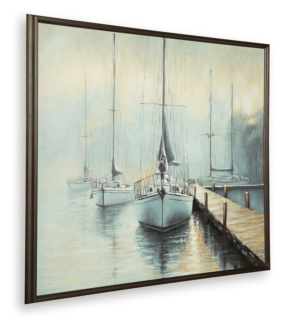Worthney - Wall Art - Blue / White / Brown - Image 2