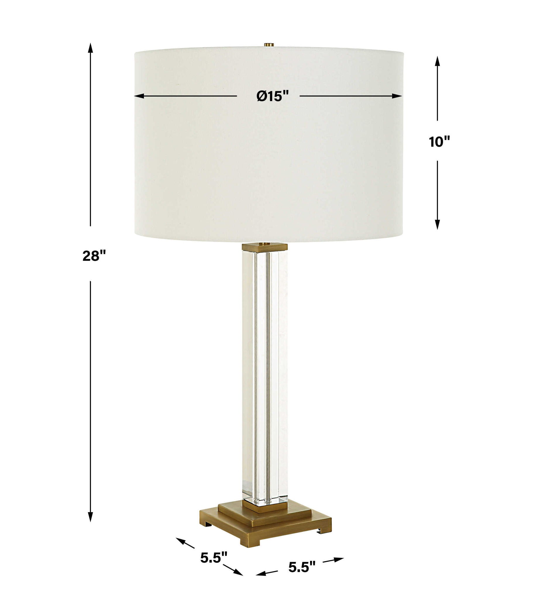 Crystal Column - Table Lamp - Pearl Silver - Image 2