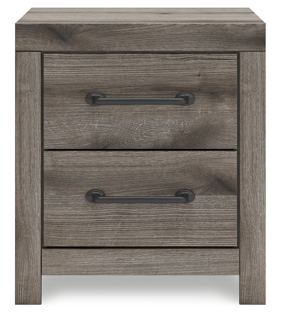 Graystorm - Two Drawer Night Stand - Brown Gray - Image 2