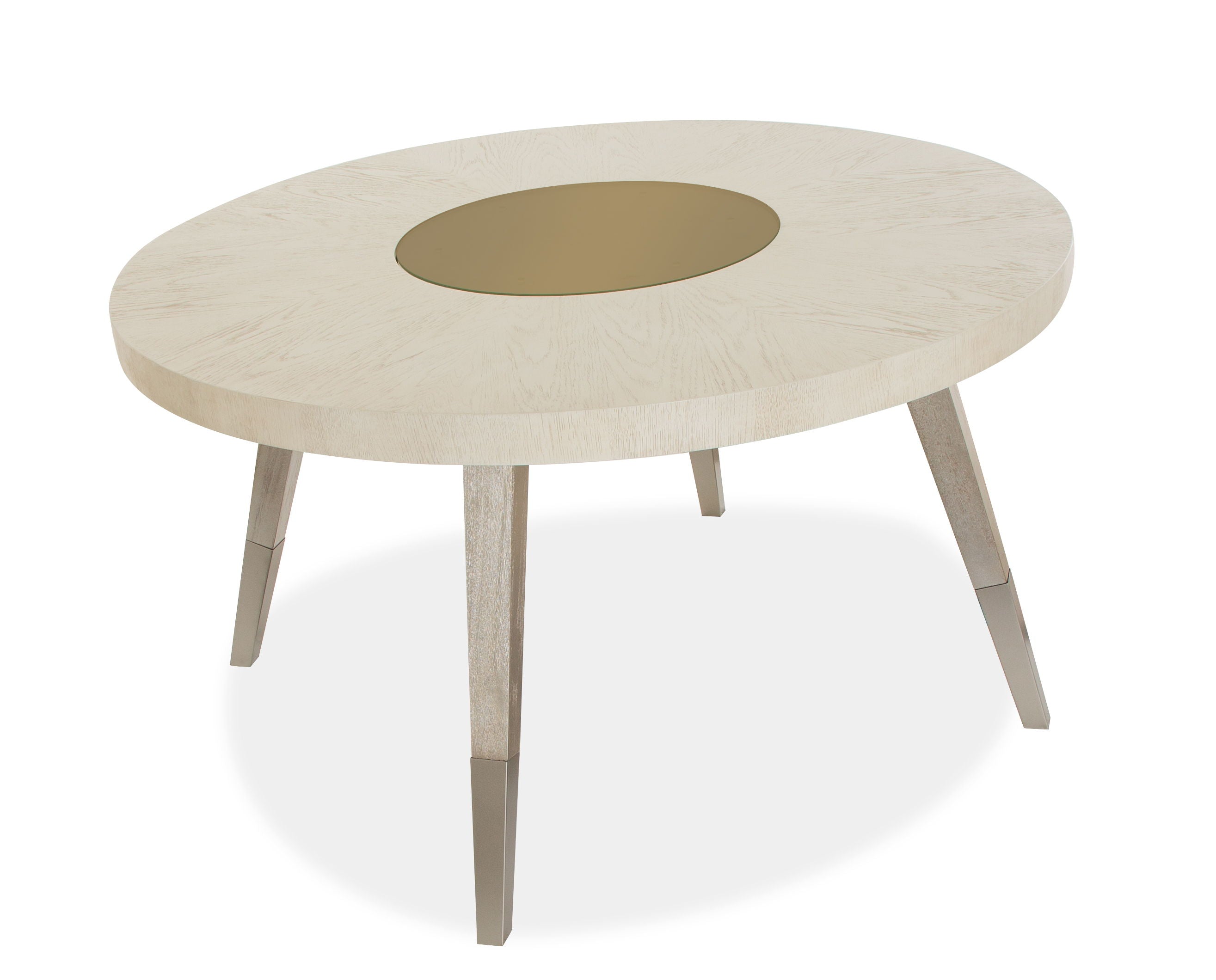 Lenox - Round Dining Table - Warm Silver - Image 2