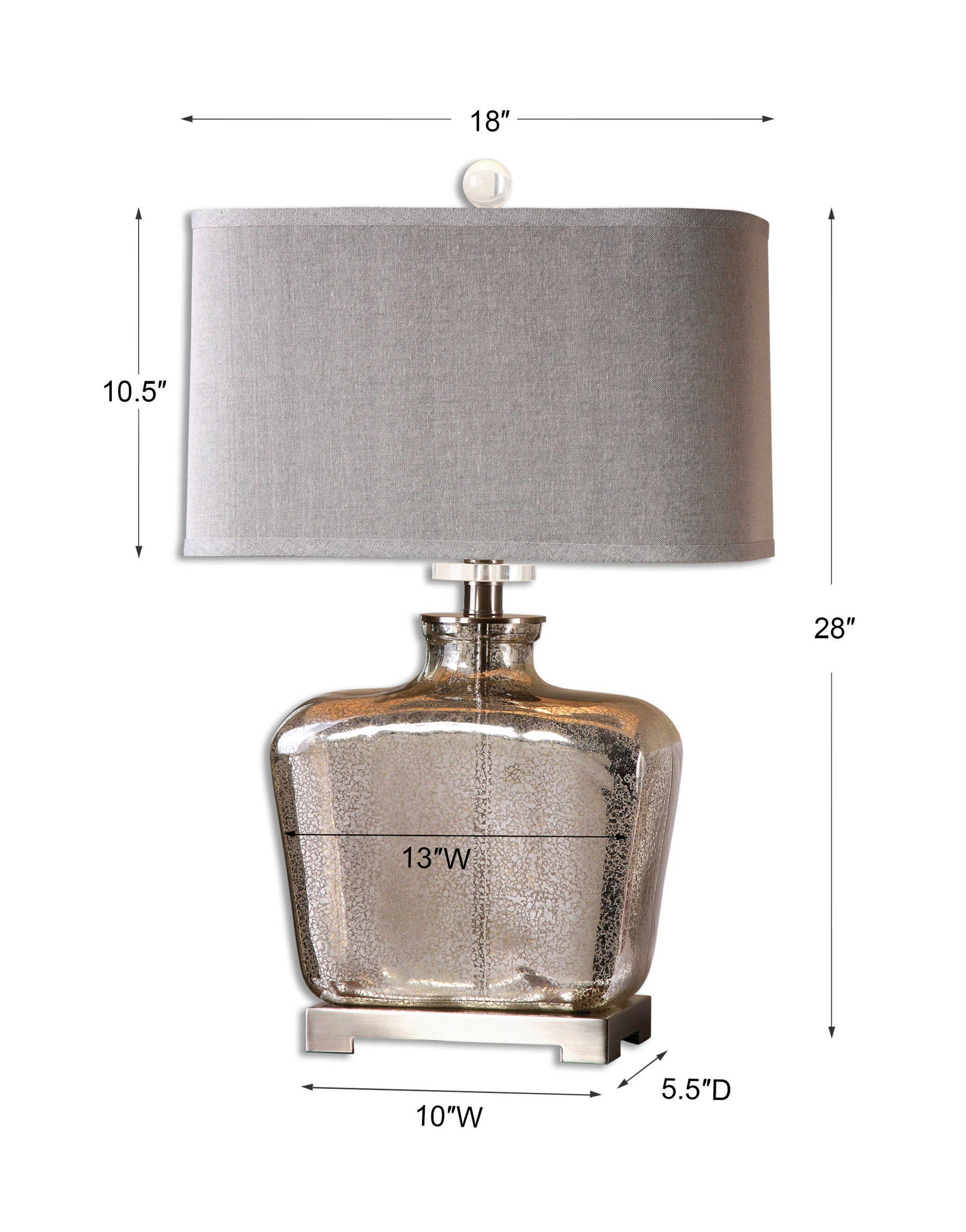 Molinara - Glass Table Lamp - Mercury - Image 2