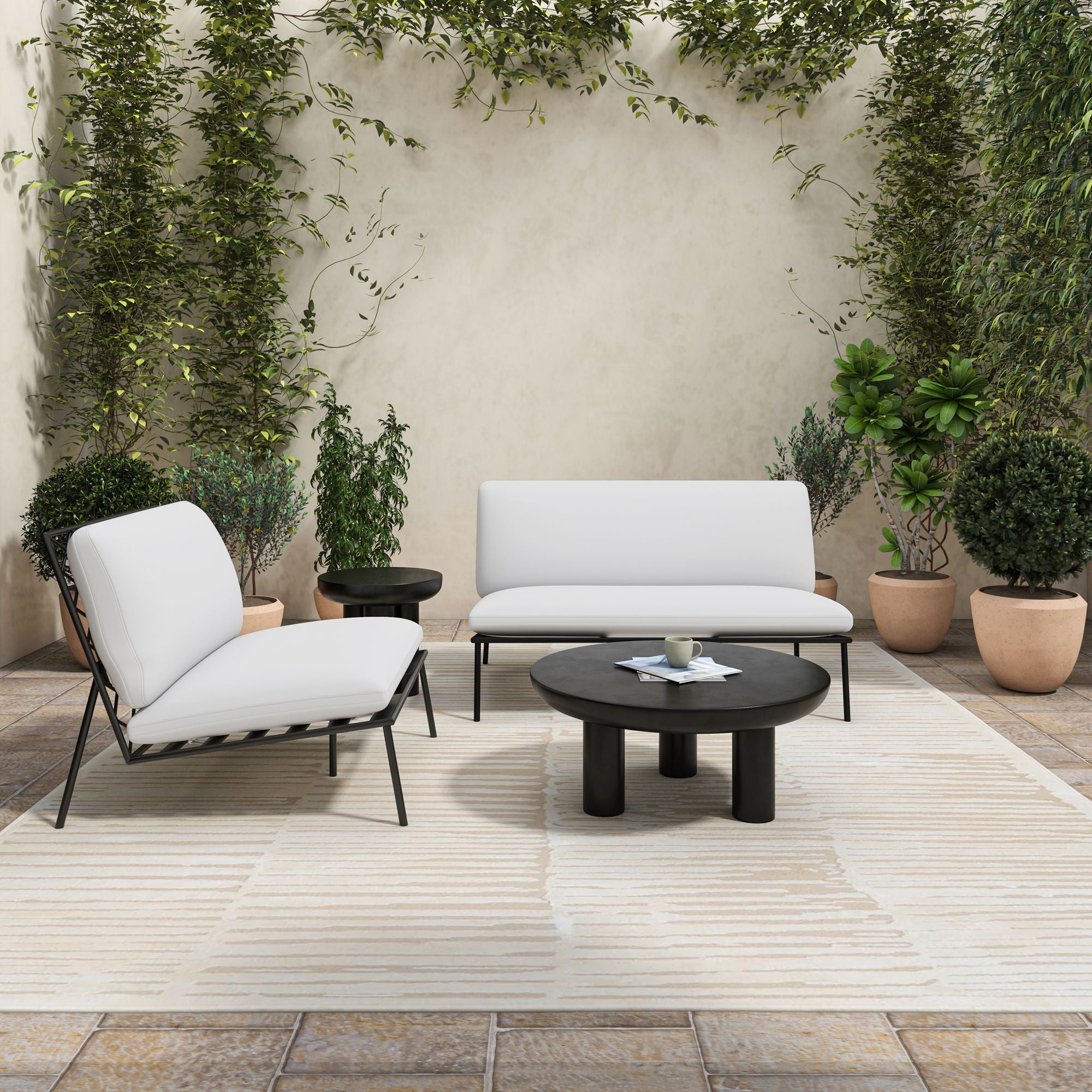 Rocca - Cement Coffee Table - Black - Image 2