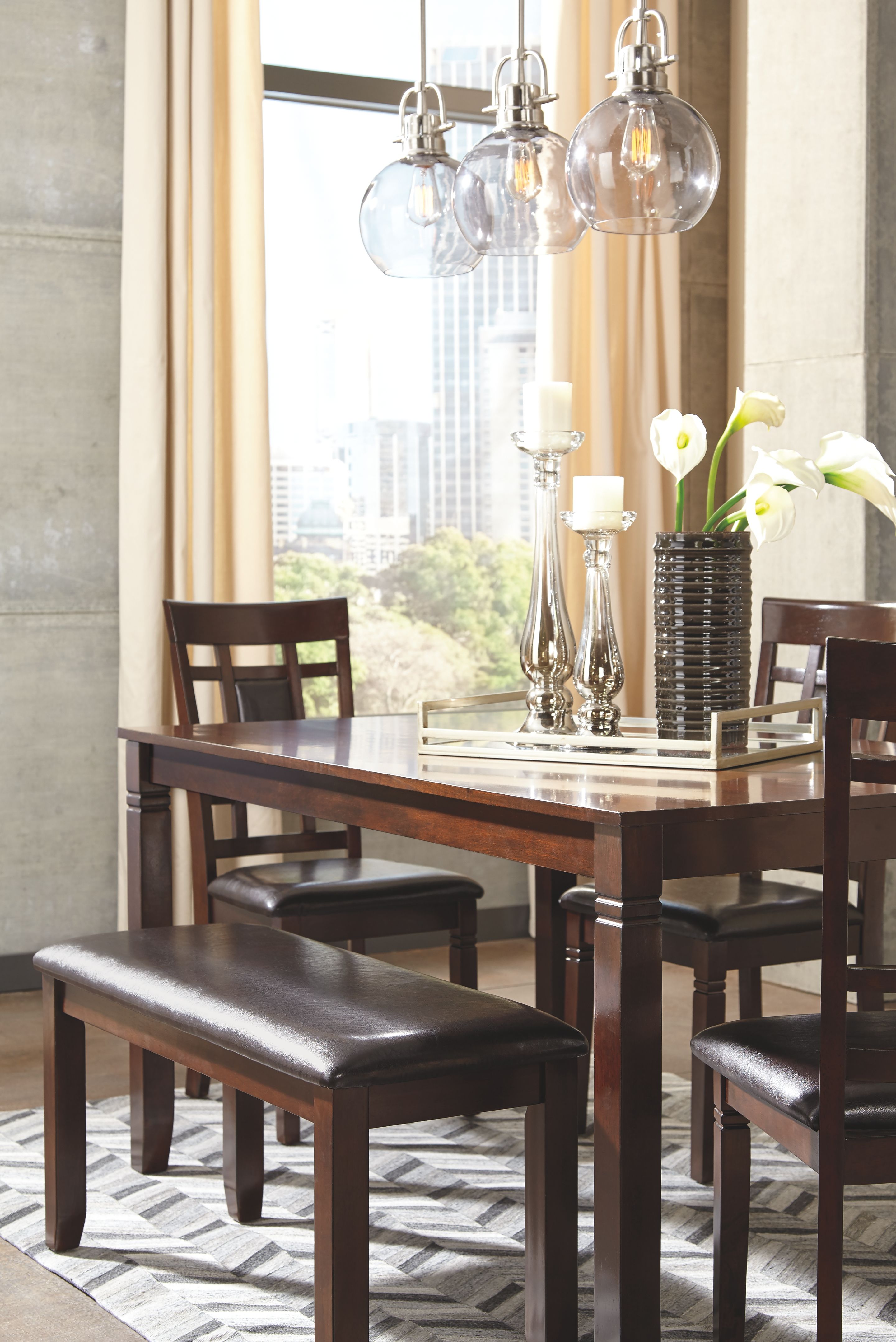 Bennox - Dining Room Table Set (Set of 6) - Brown - Image 3
