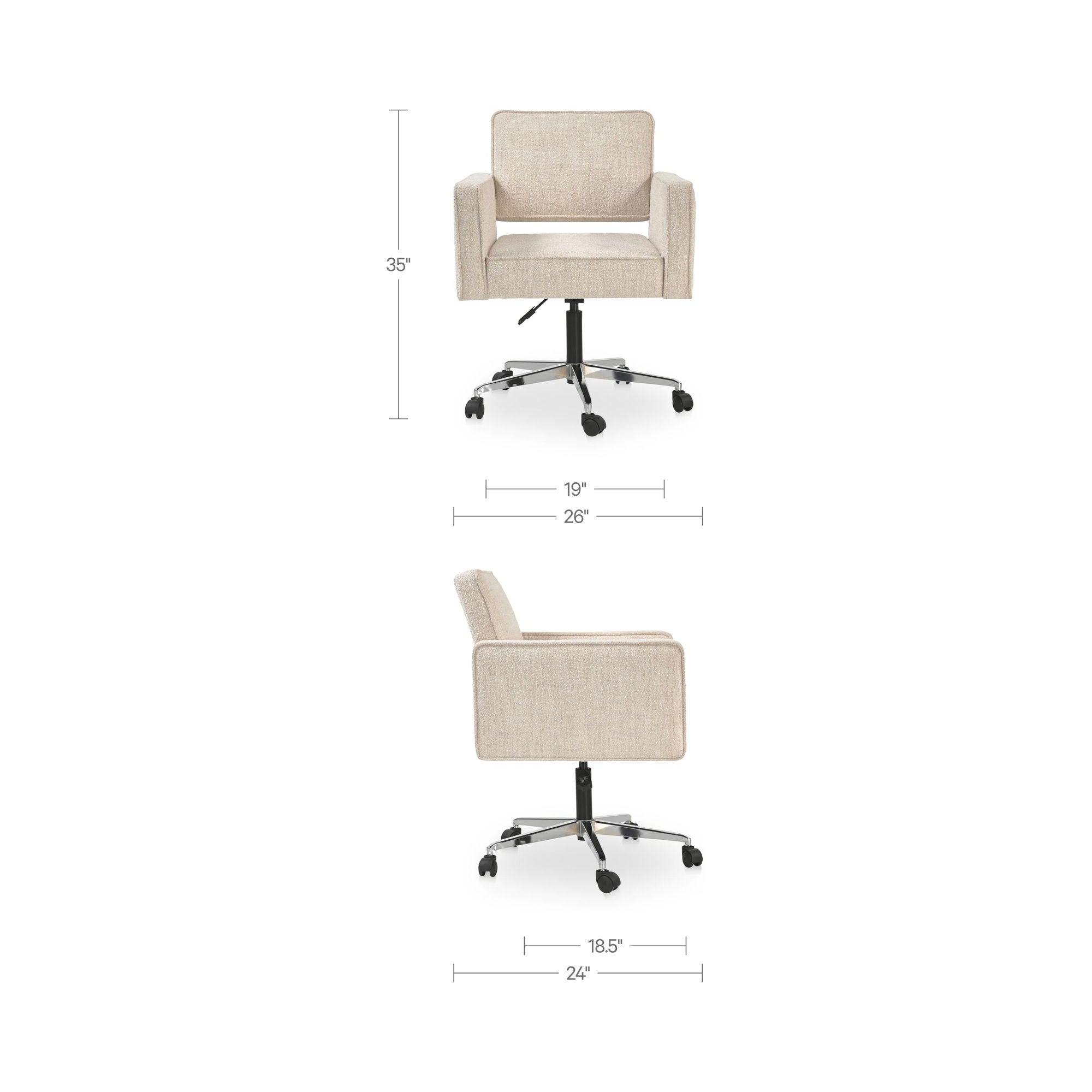 Harris - Office Chair - Oat / Beige - Image 2