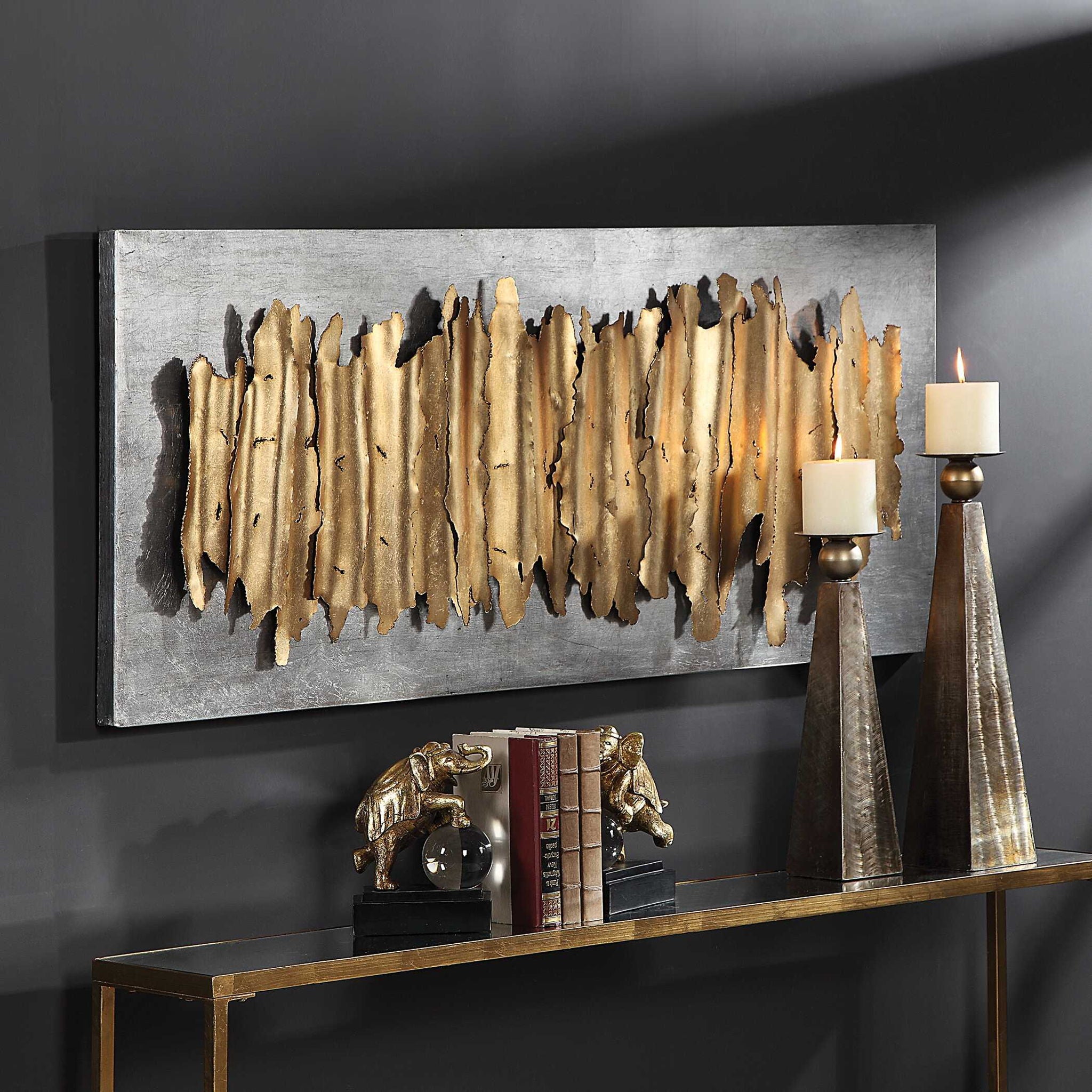 Lev - Metal Wall Decor - Gold - Image 2