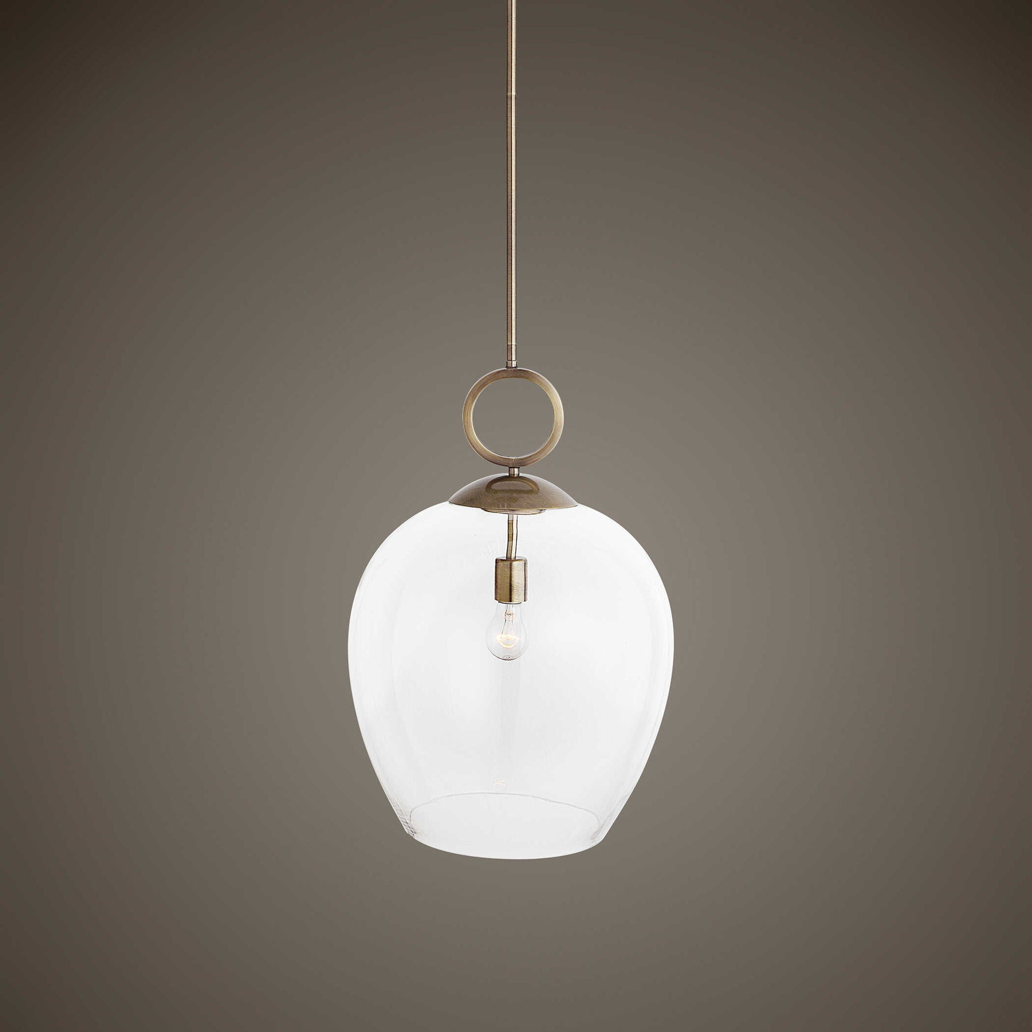 Calix - Large Blown Glass 1 Light Pendant - White - Image 2