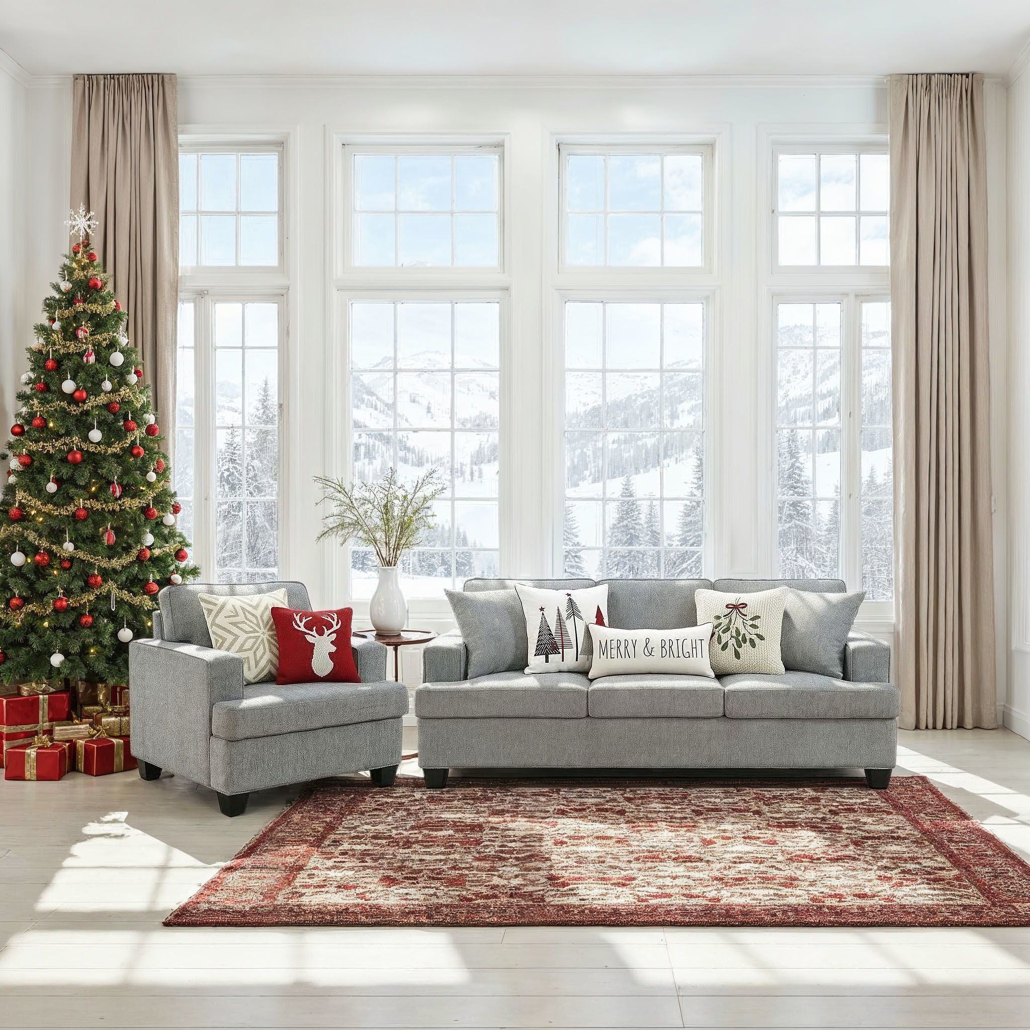 Baldwin - Sofa With 2 Pillows - Dalton Graphite - Image 2