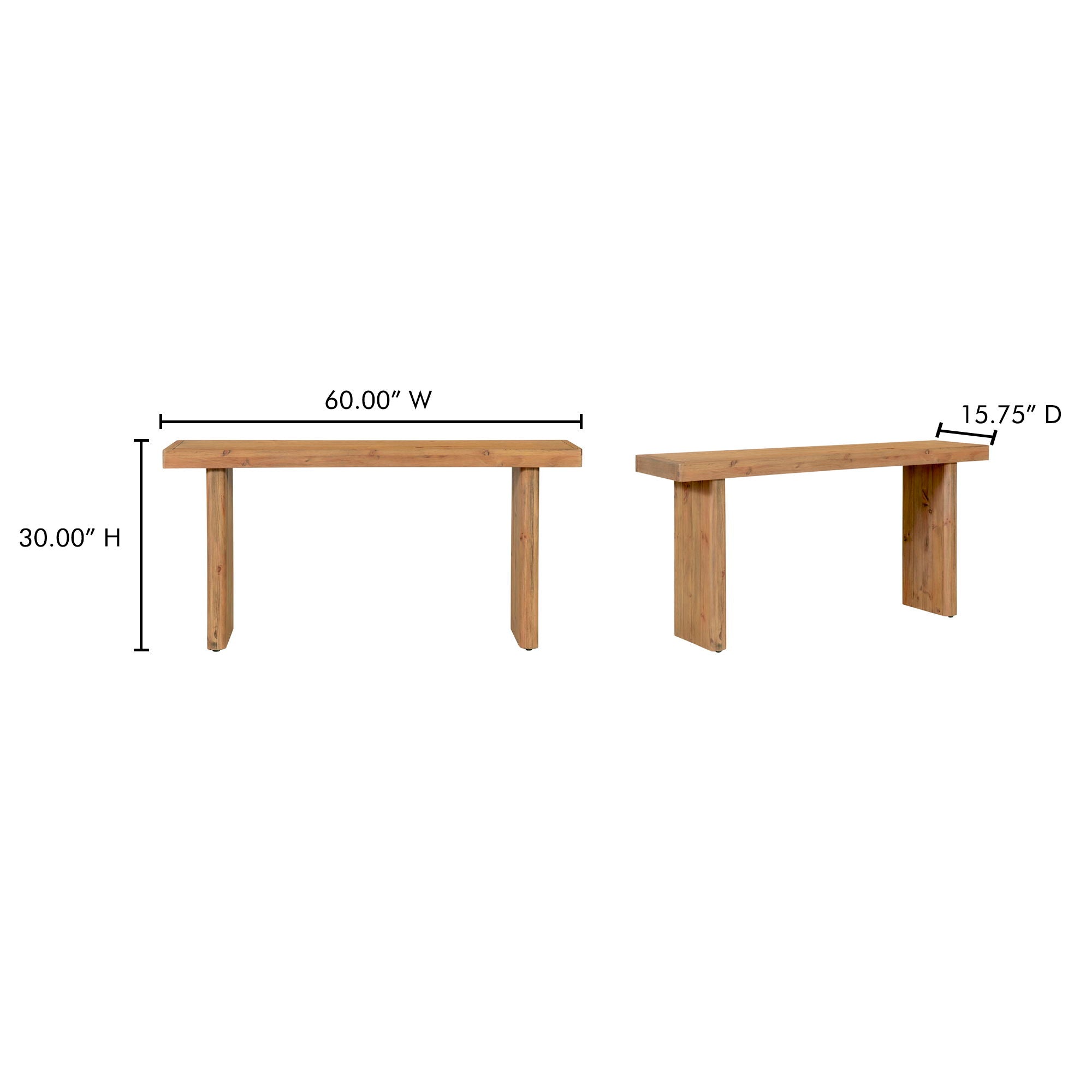 Monterey - Console Table - Aged Brown - Image 3