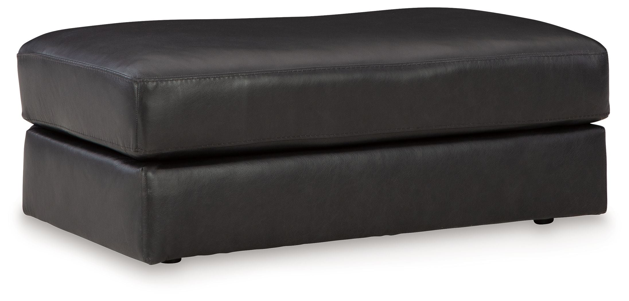 Amiata – Ottoman – Leather Match – Onyx