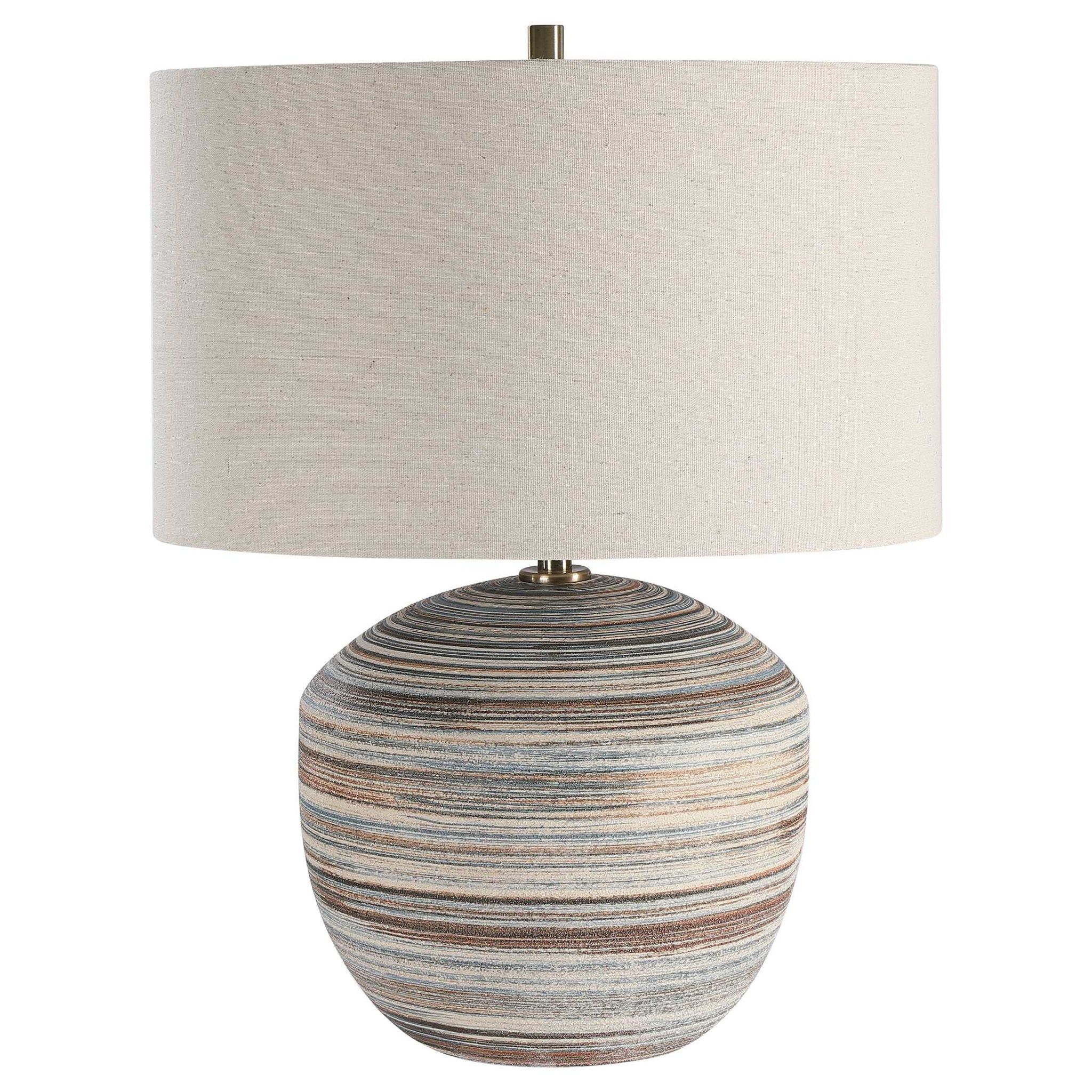 Prospect - Striped Accent Lamp - Light Brown - Image 3