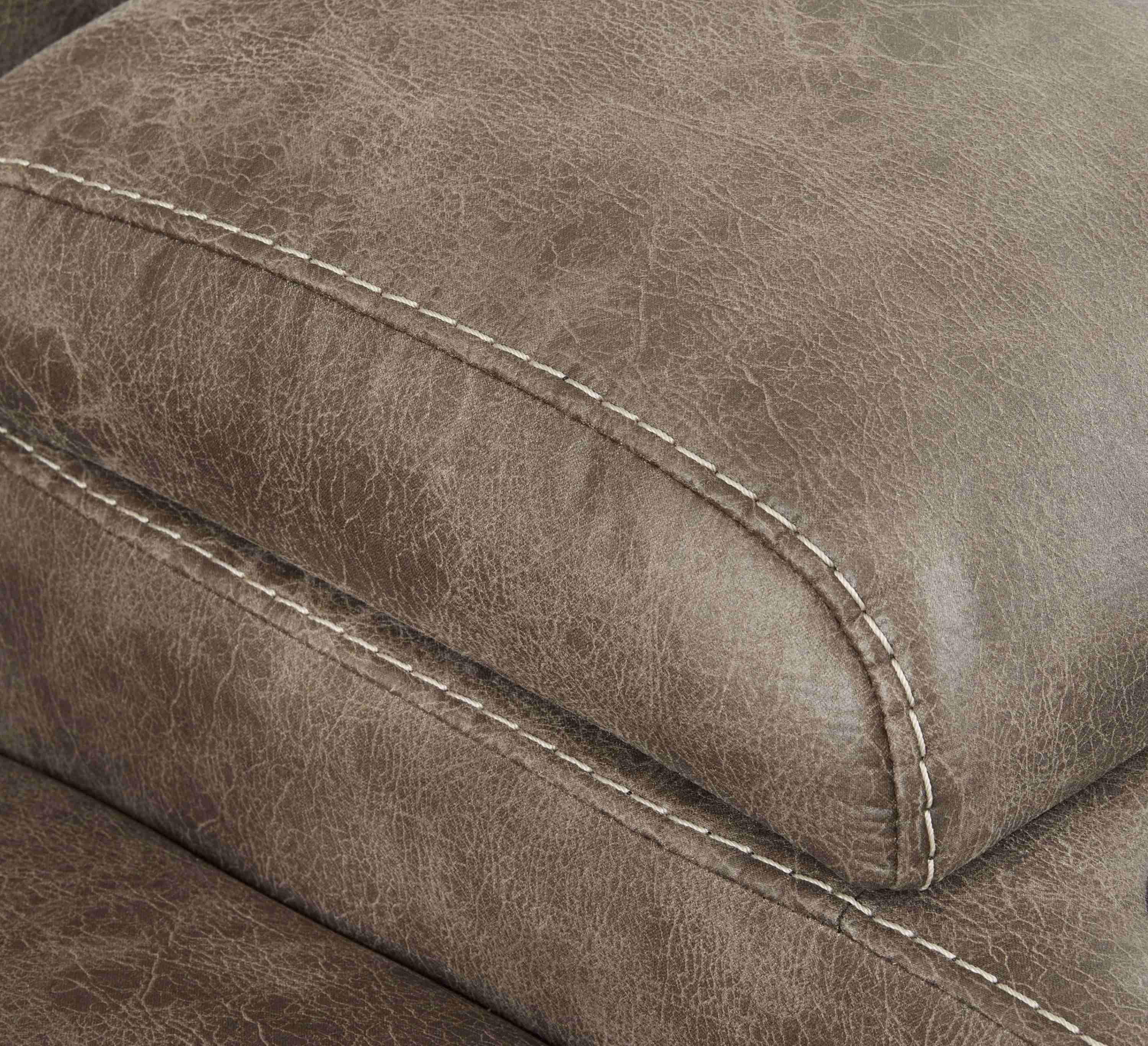 Ravenel - 4-Piece Power Reclining Sectional With Laf Power Reclining Loveseat With Console - Faux Leather - Fossil - Image 3
