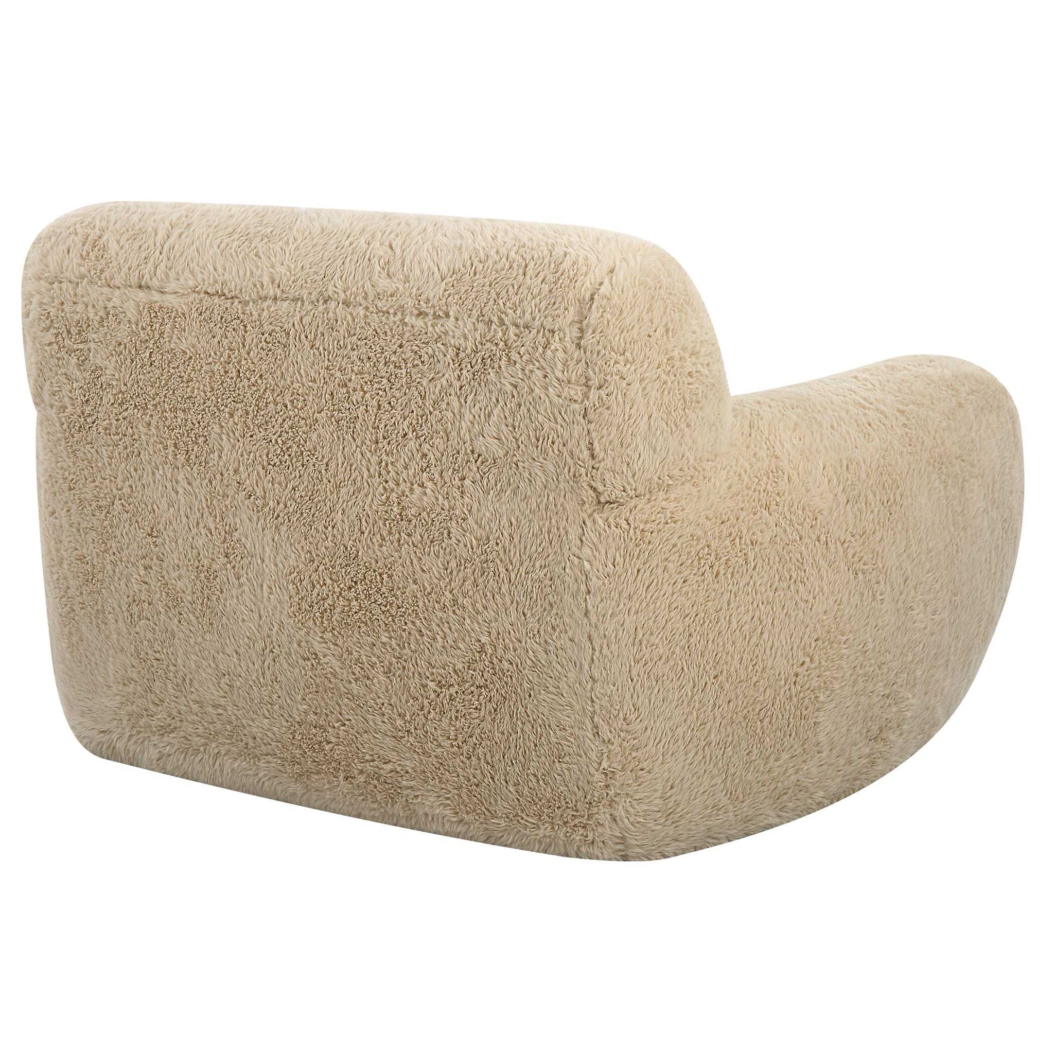 Abide - Sheepskin Accent Chair - Beige - Image 3