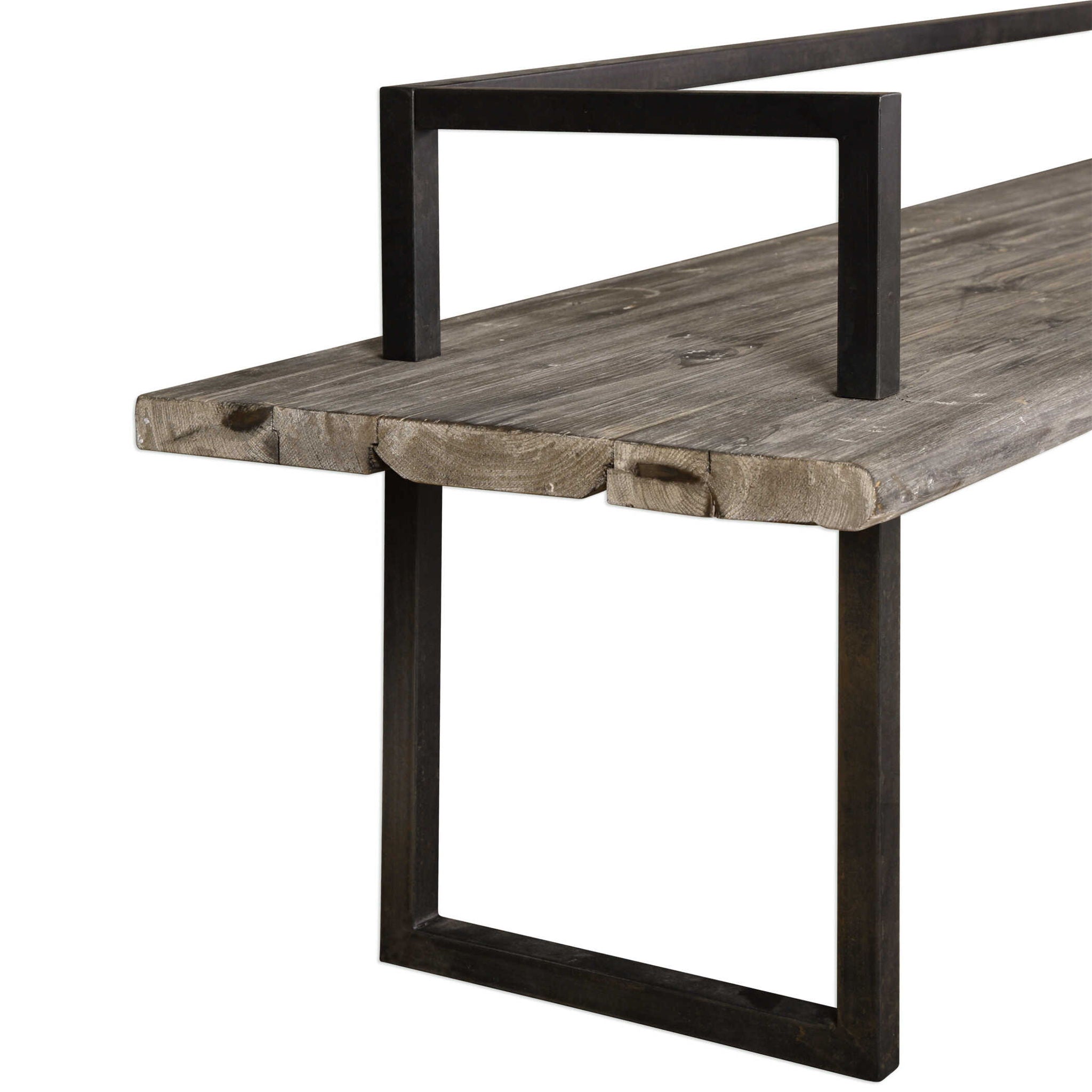 Herbert - Reclaimed Wood Bench - Light Brown - Image 3