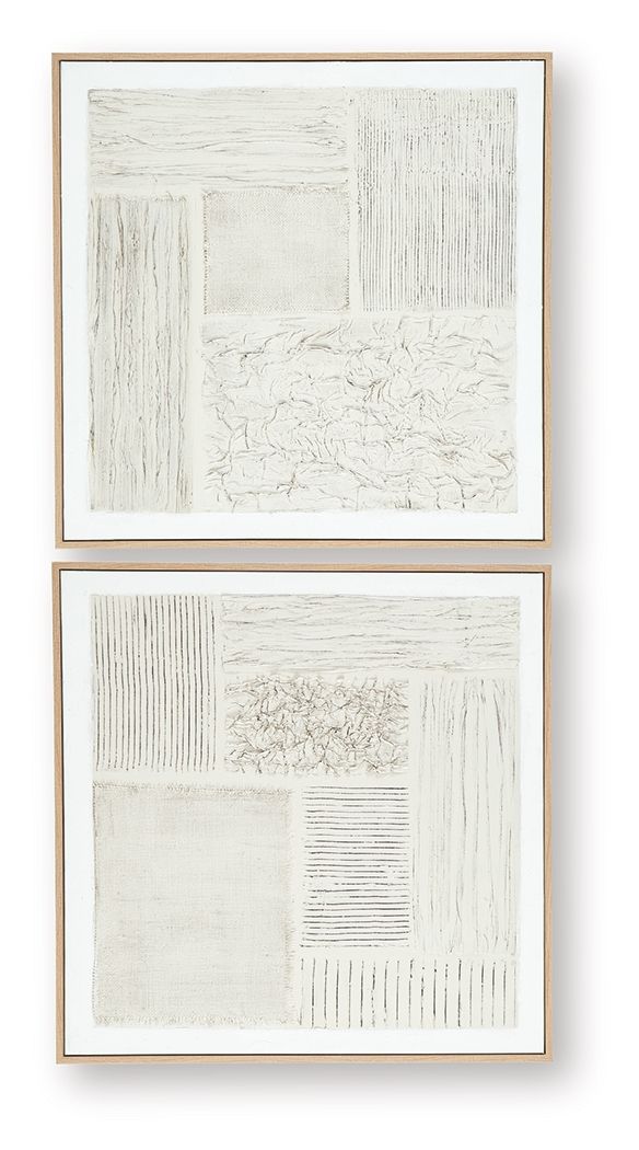 Andorfield - Wall Art Set (Set of 2) - Beige / Black / White - Image 2