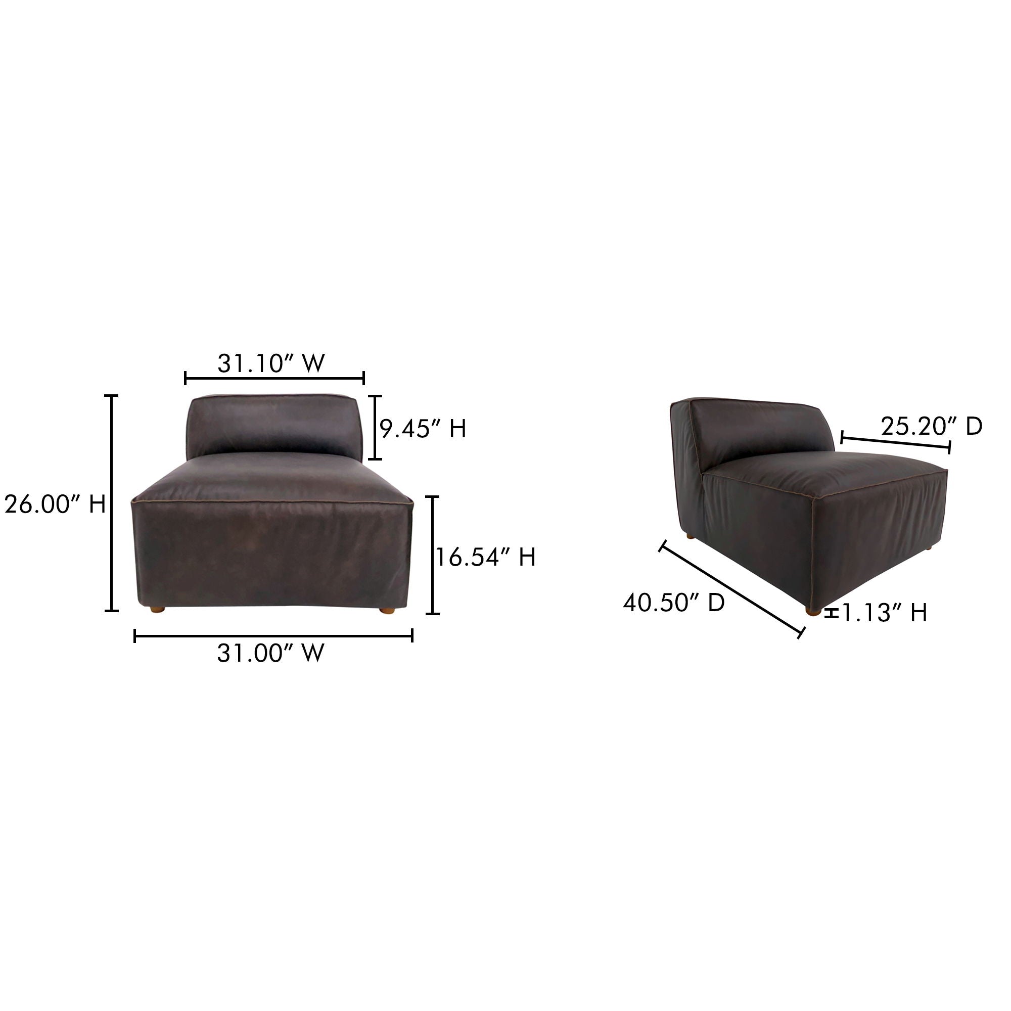 Form - Slipper Chair - Espresso Brown - Image 3